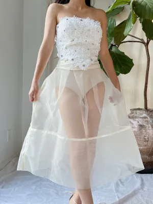 1950s Mesh Nylon Horsehair Crinoline - M