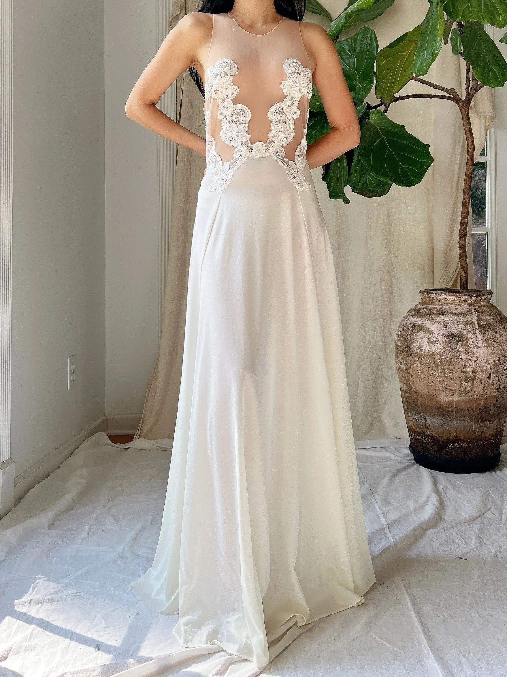 1960s Formfit Rogers Nylon Slip Gown - S