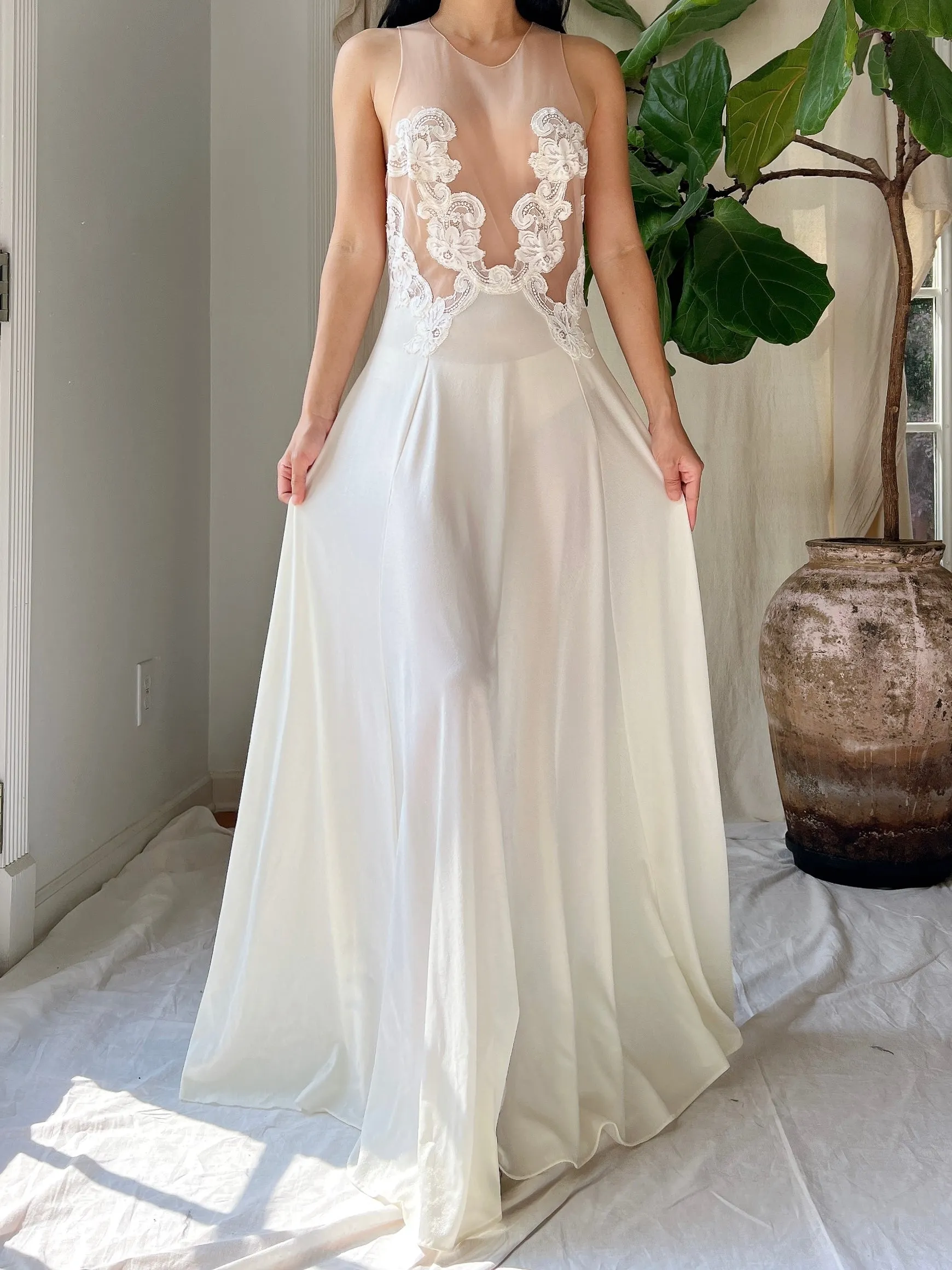 1960s Formfit Rogers Nylon Slip Gown - S