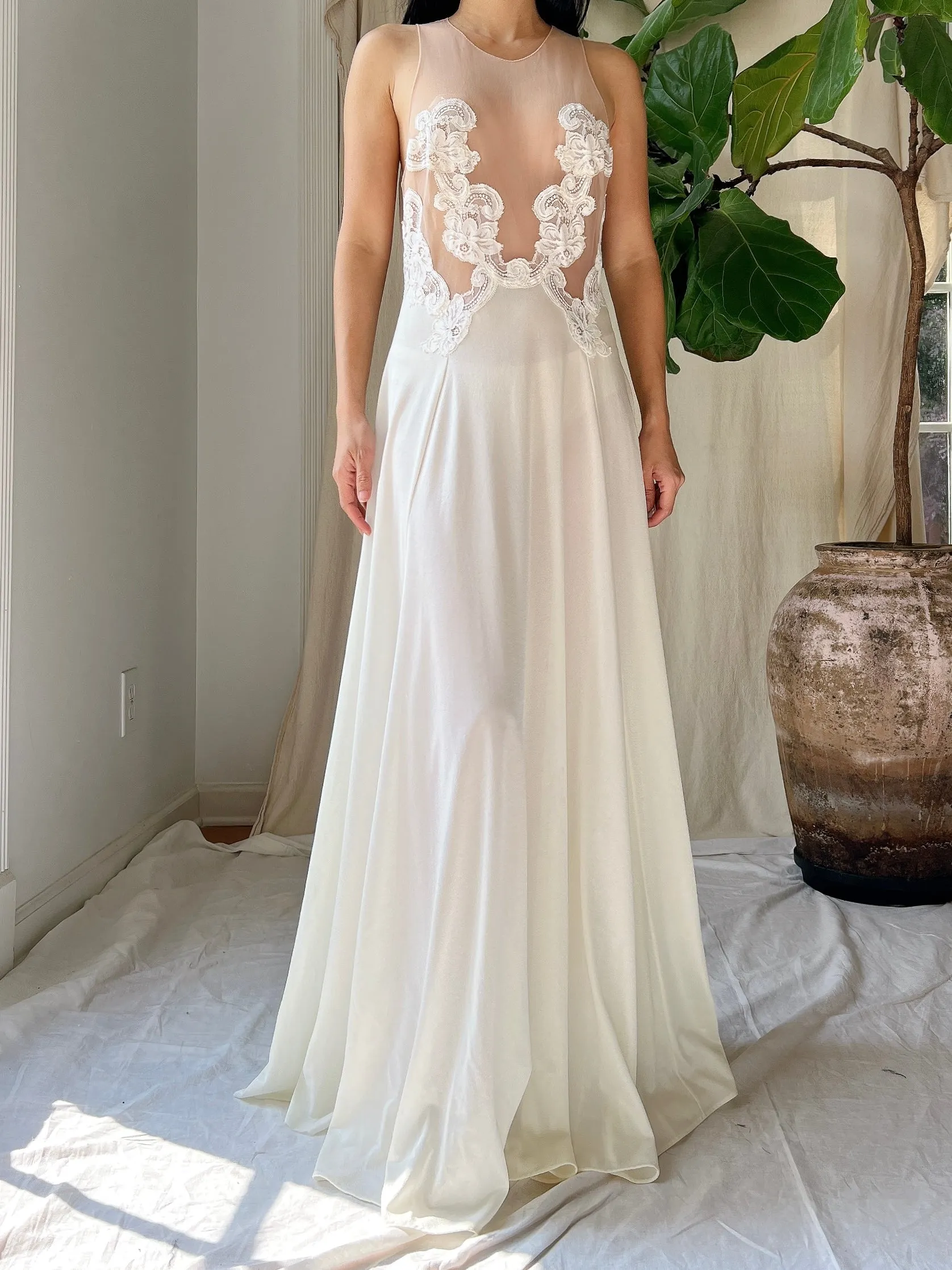 1960s Formfit Rogers Nylon Slip Gown - S