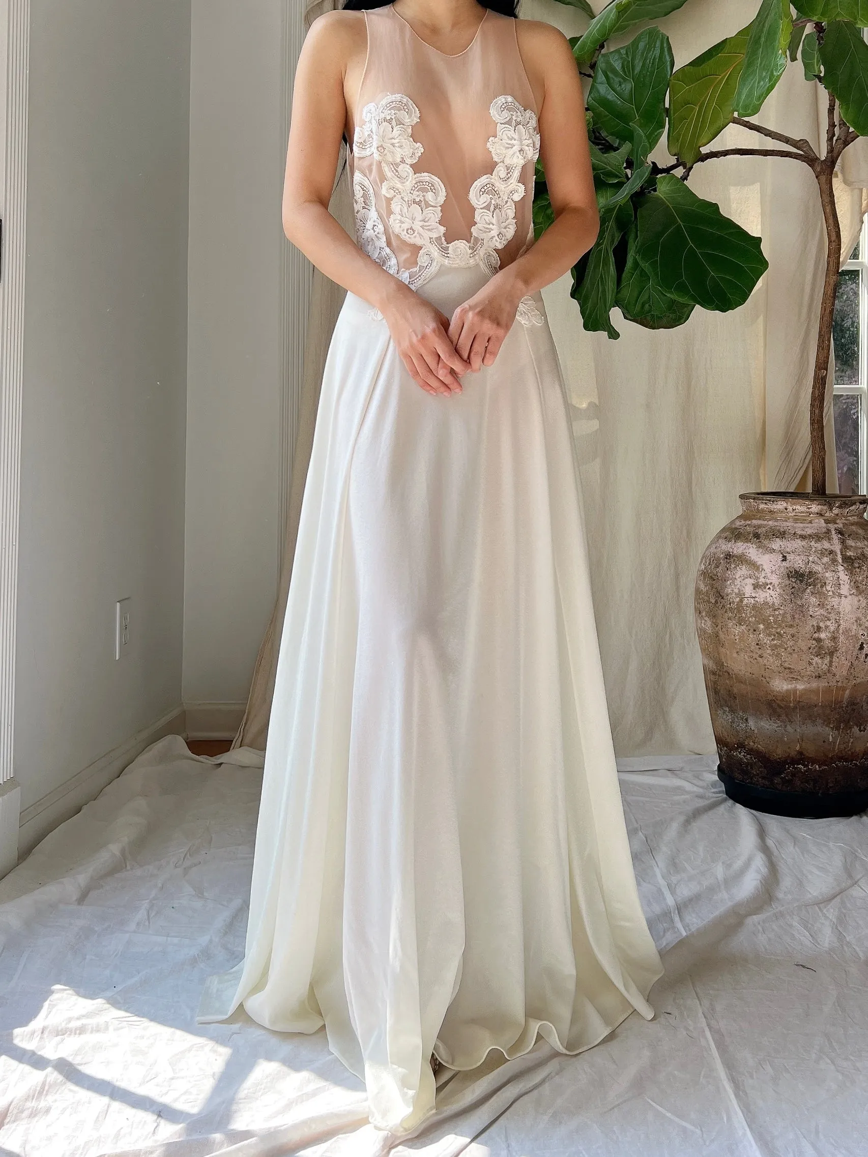 1960s Formfit Rogers Nylon Slip Gown - S