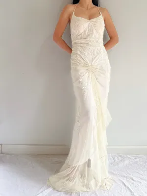 1980s Beaded Halter Dress - S/M