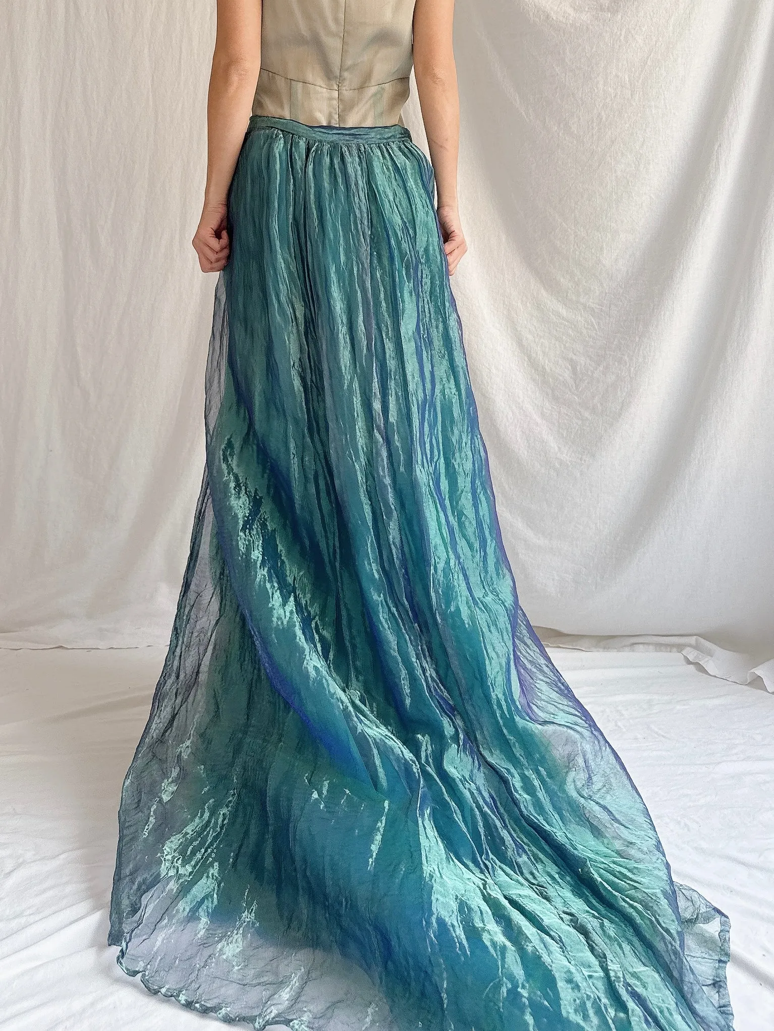 1980s Floranna Italy Metallic Cape/Overskirt - OSFM
