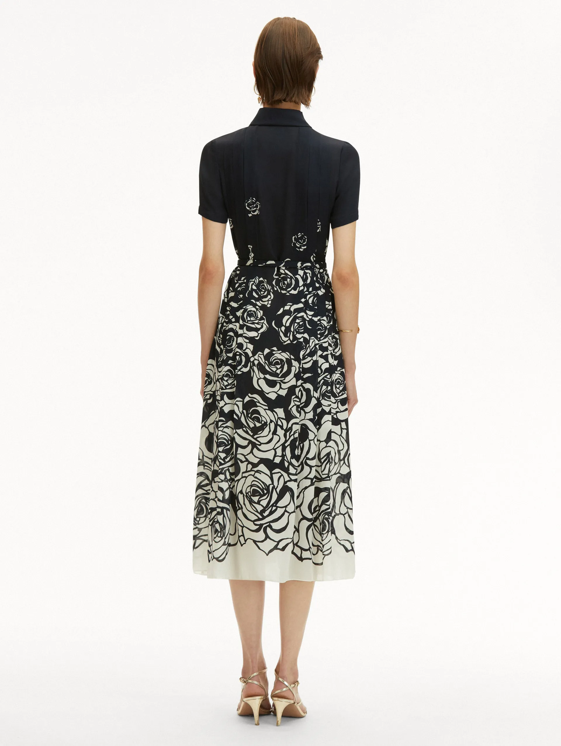 Abstract Degradé Rose Dress