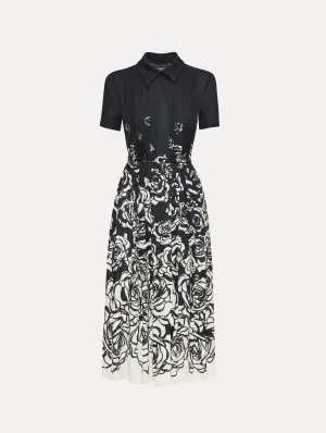 Abstract Degradé Rose Dress