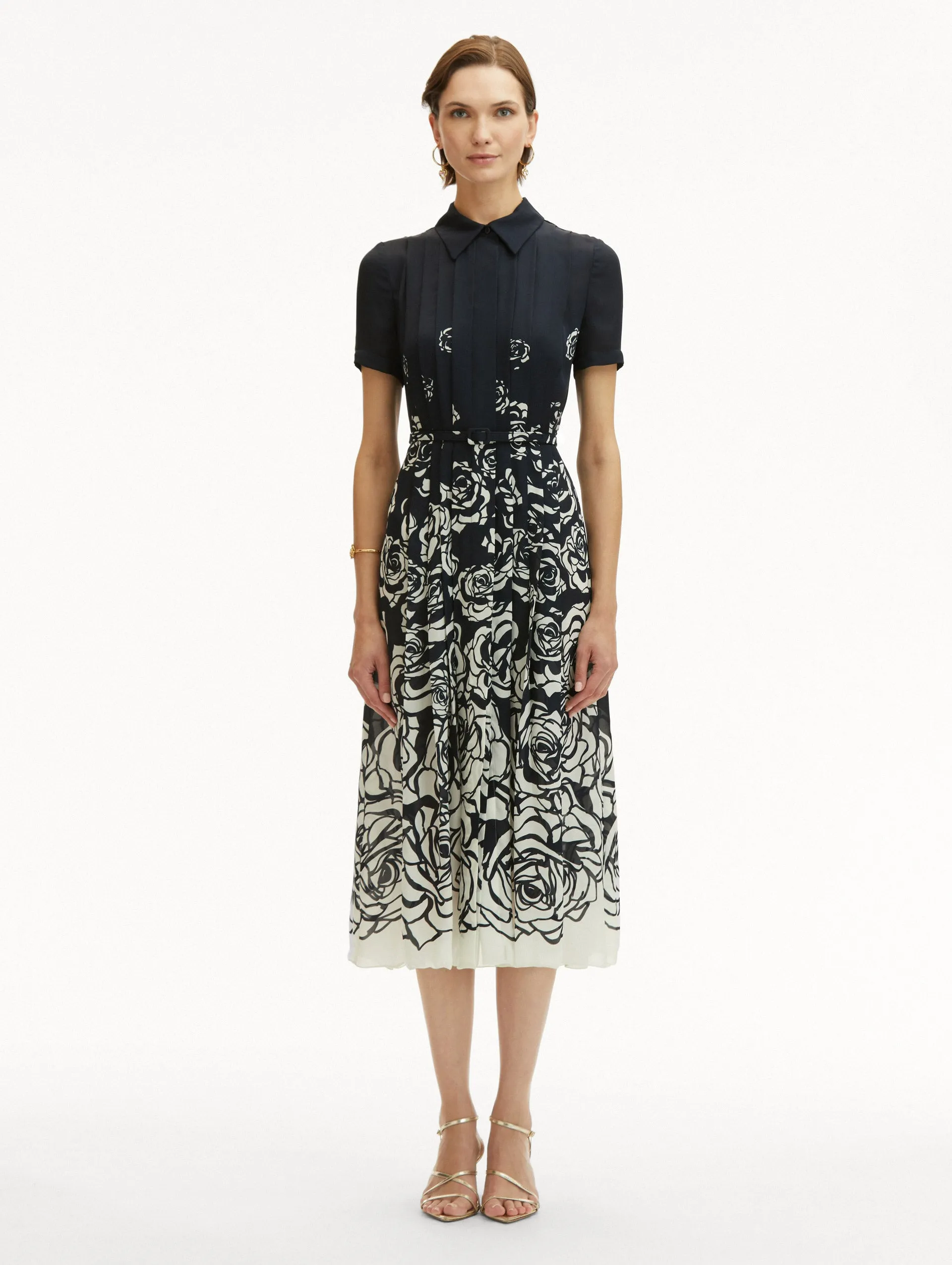 Abstract Degradé Rose Dress