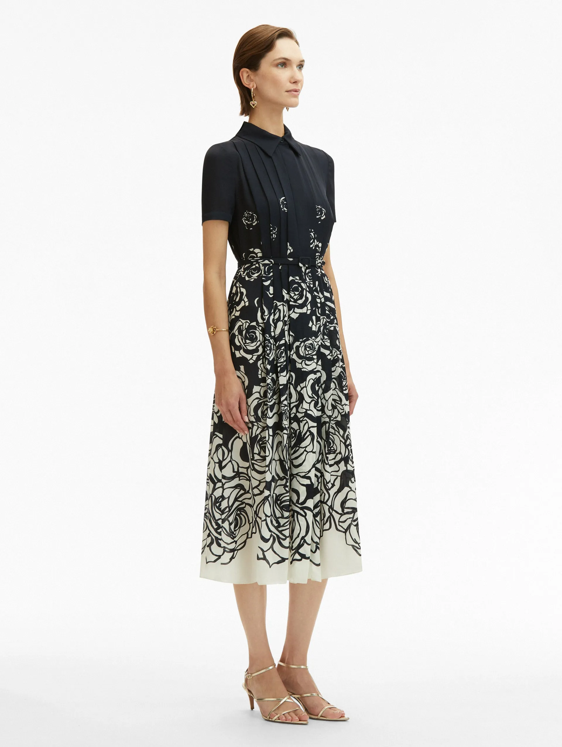Abstract Degradé Rose Dress