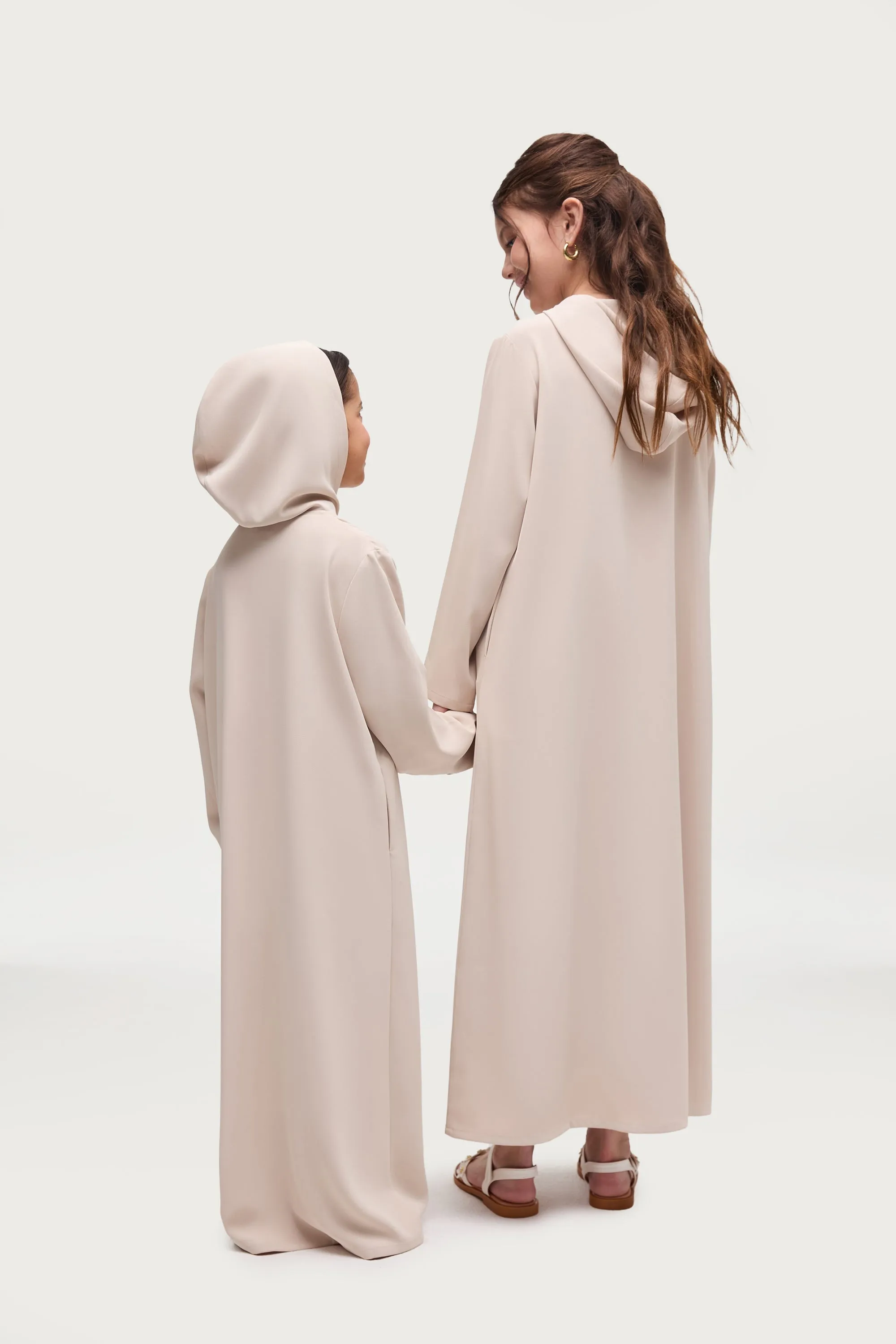 Aisha Hoodie Abaya - Stone (Girls)