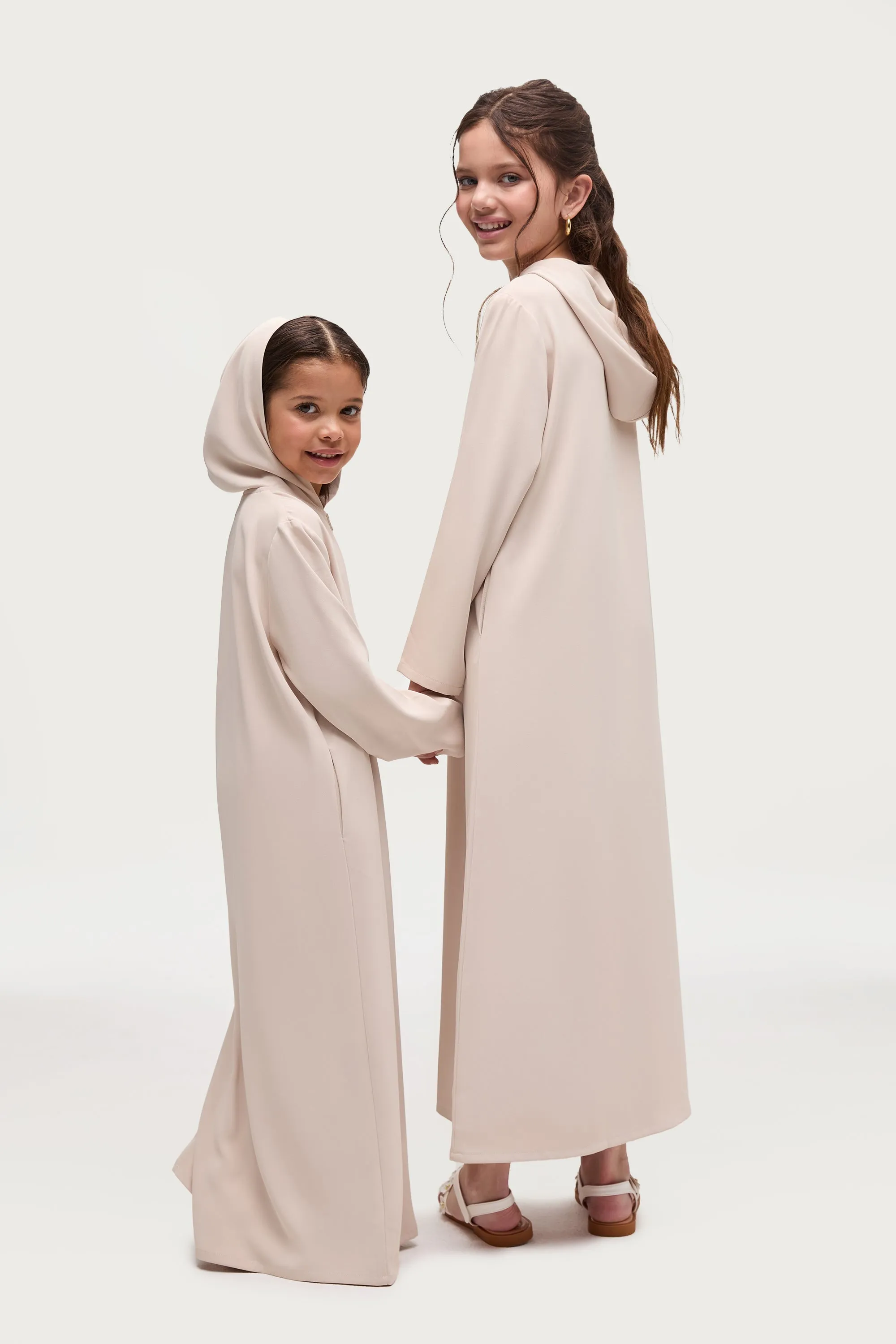 Aisha Hoodie Abaya - Stone (Girls)