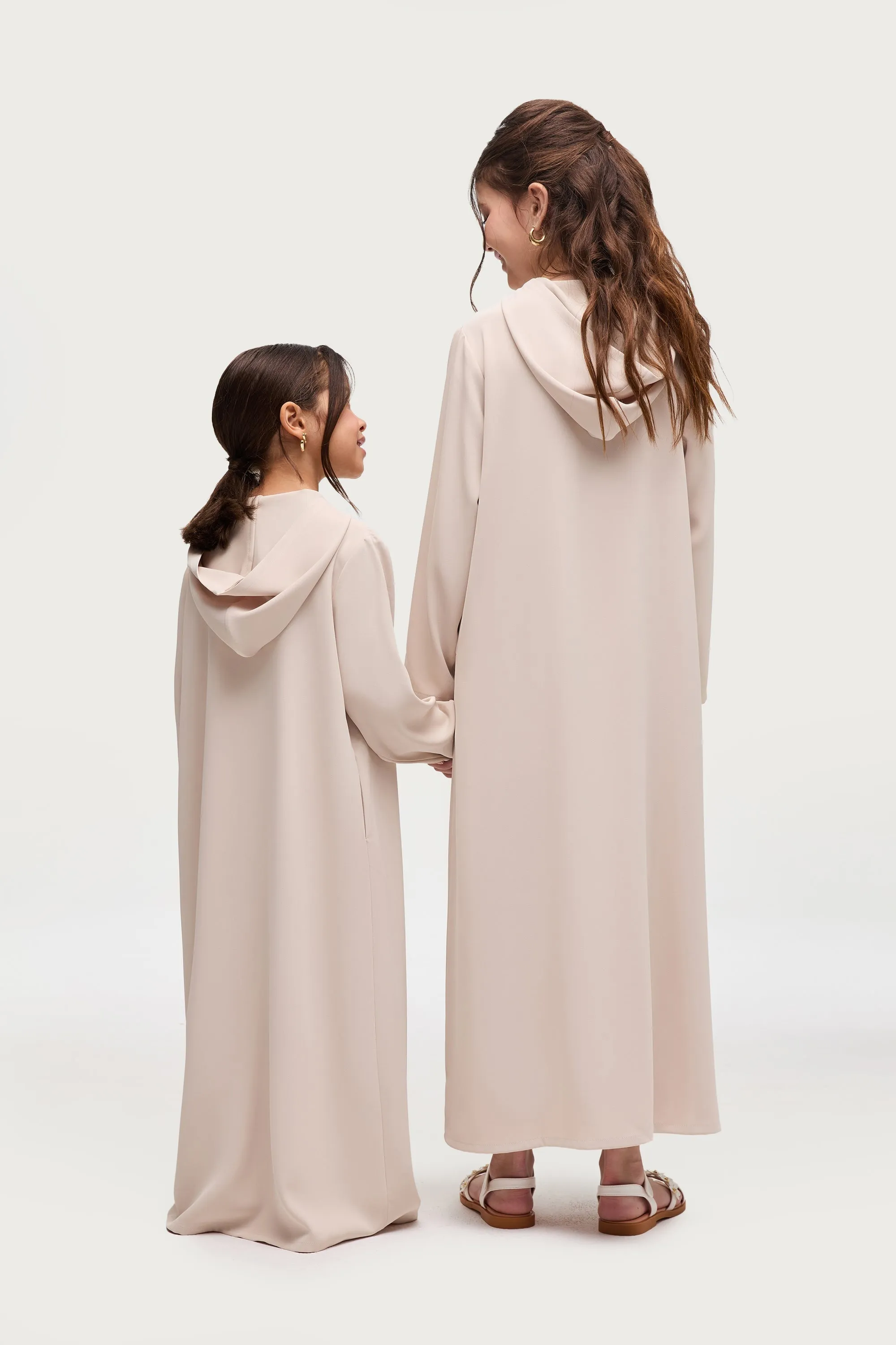 Aisha Hoodie Abaya - Stone (Girls)