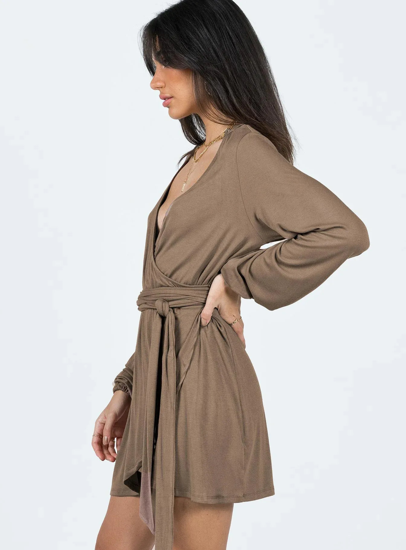 Antonia Mini Dress Brown