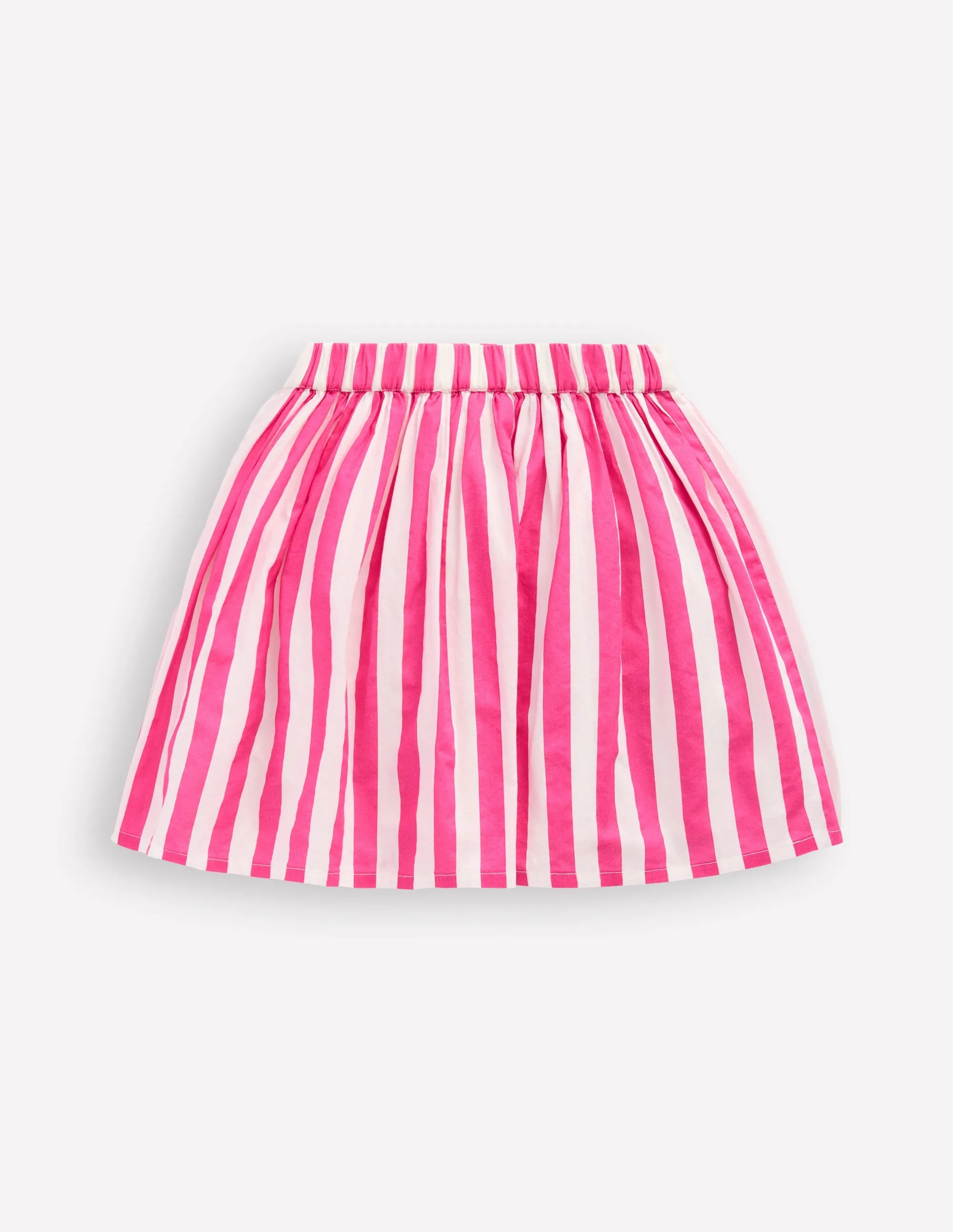Appliqué Skirt-Fruit Pink Stripe