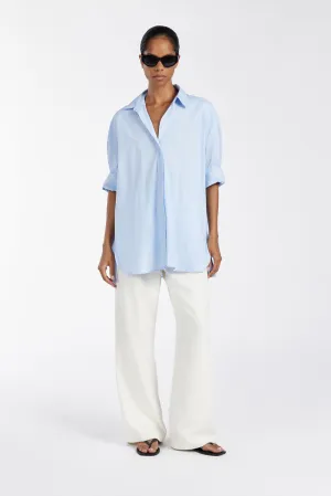 ARCHER BLUE COTTON STRIPE SHIRT