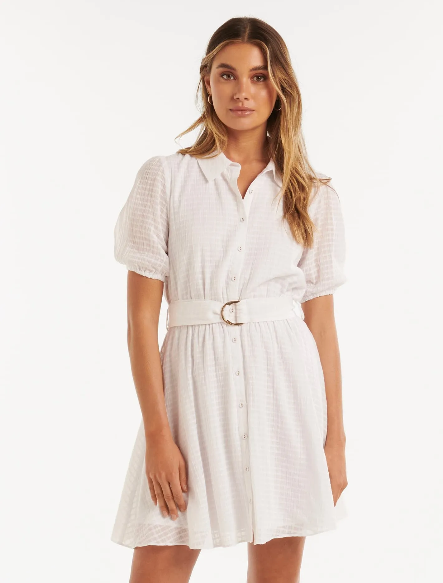 Aria Belted Shirt Mini Dress