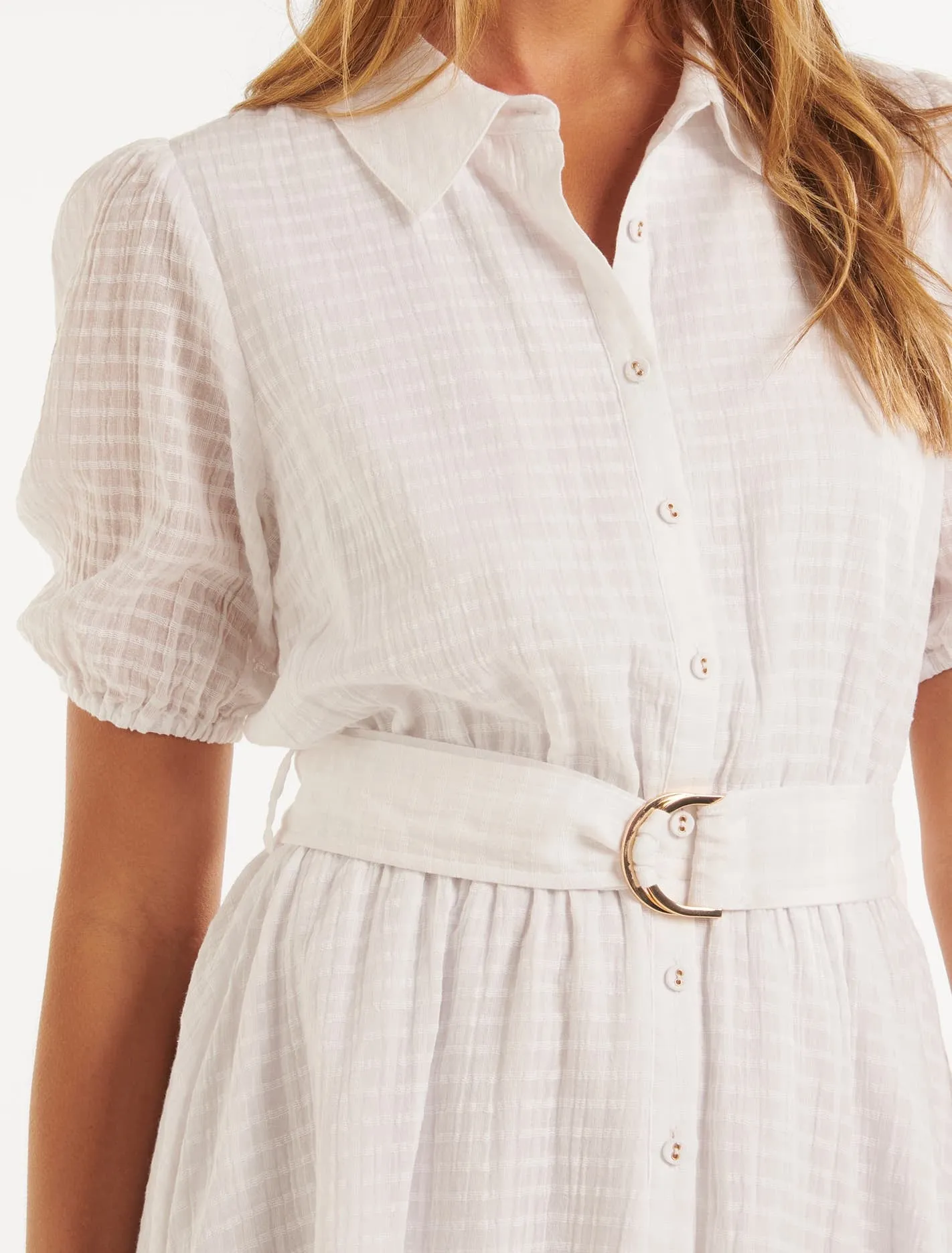 Aria Belted Shirt Mini Dress