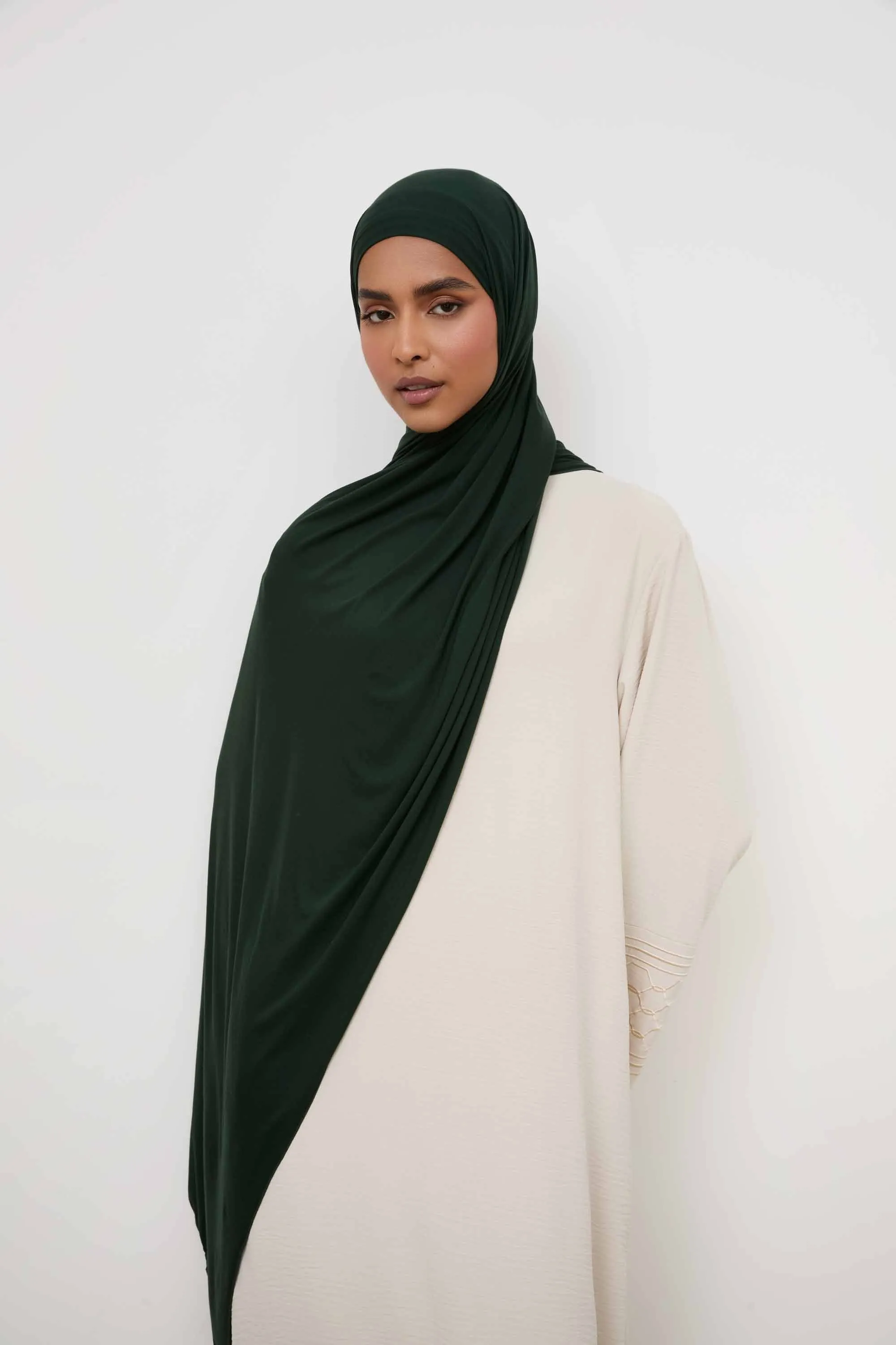 Bamboo Jersey Hijab - Dark Ivy