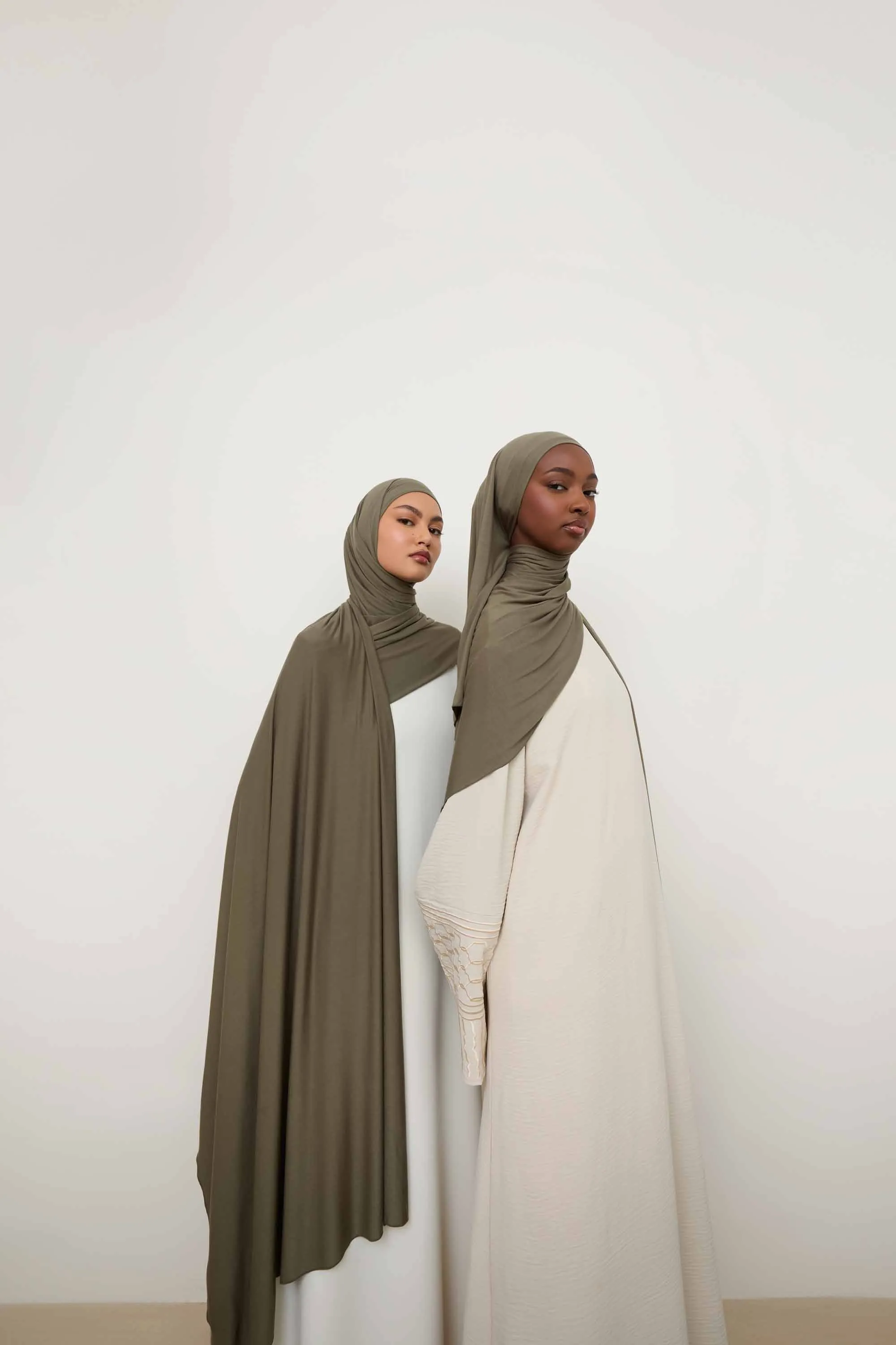 Bamboo Jersey Hijab - Dusty Olive