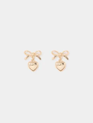 Becca Bow & Heart Earrings