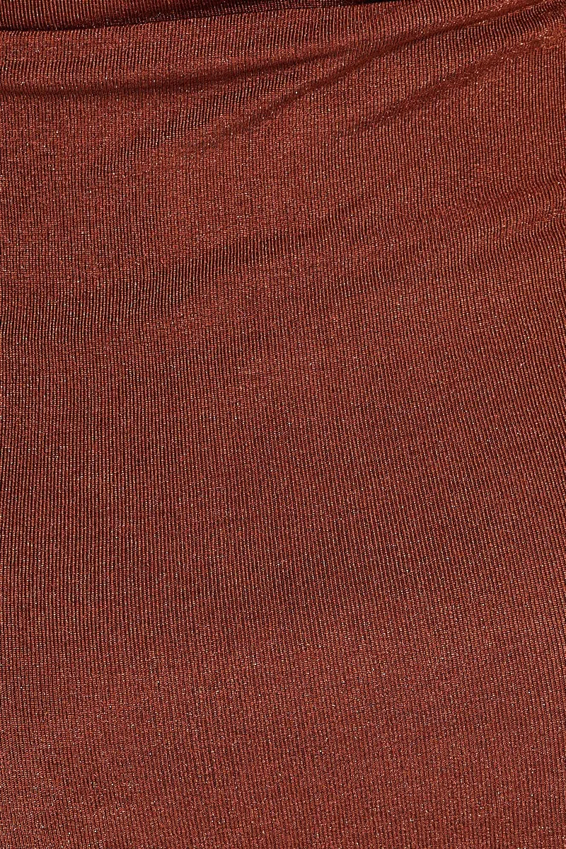 Brown Midi Dress Slinky Jersey