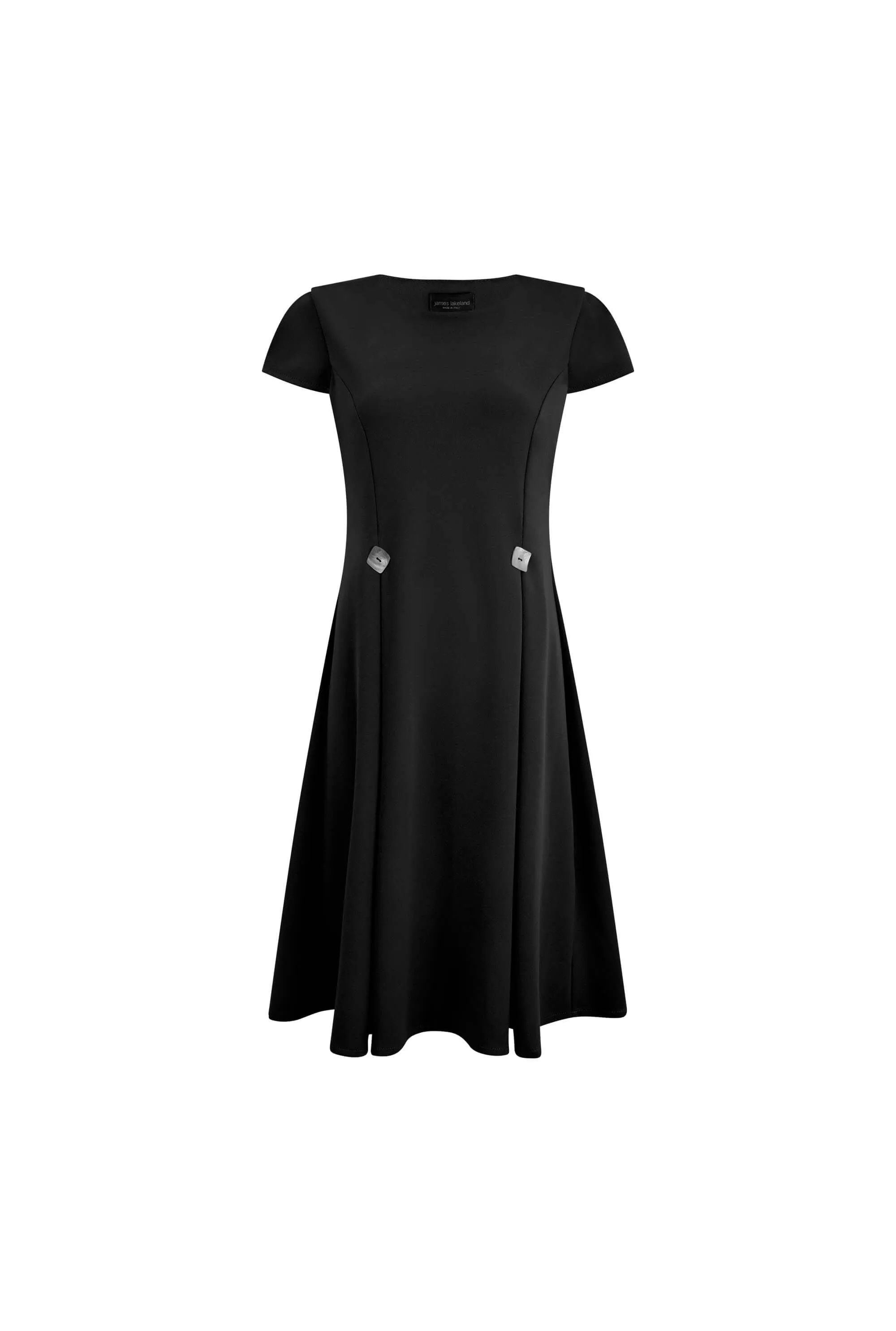 Button Black Dress