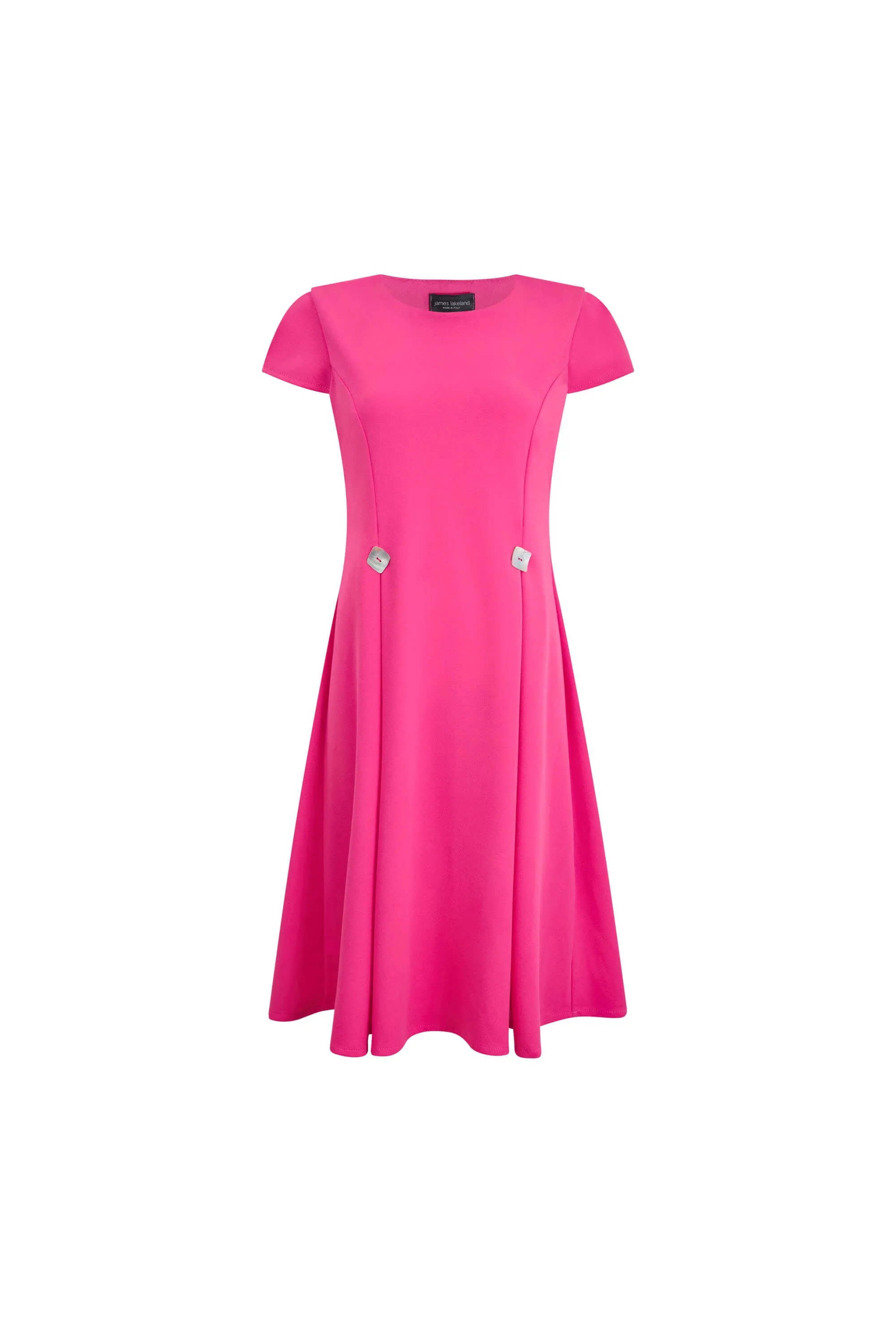 Button Fuchsia Dress