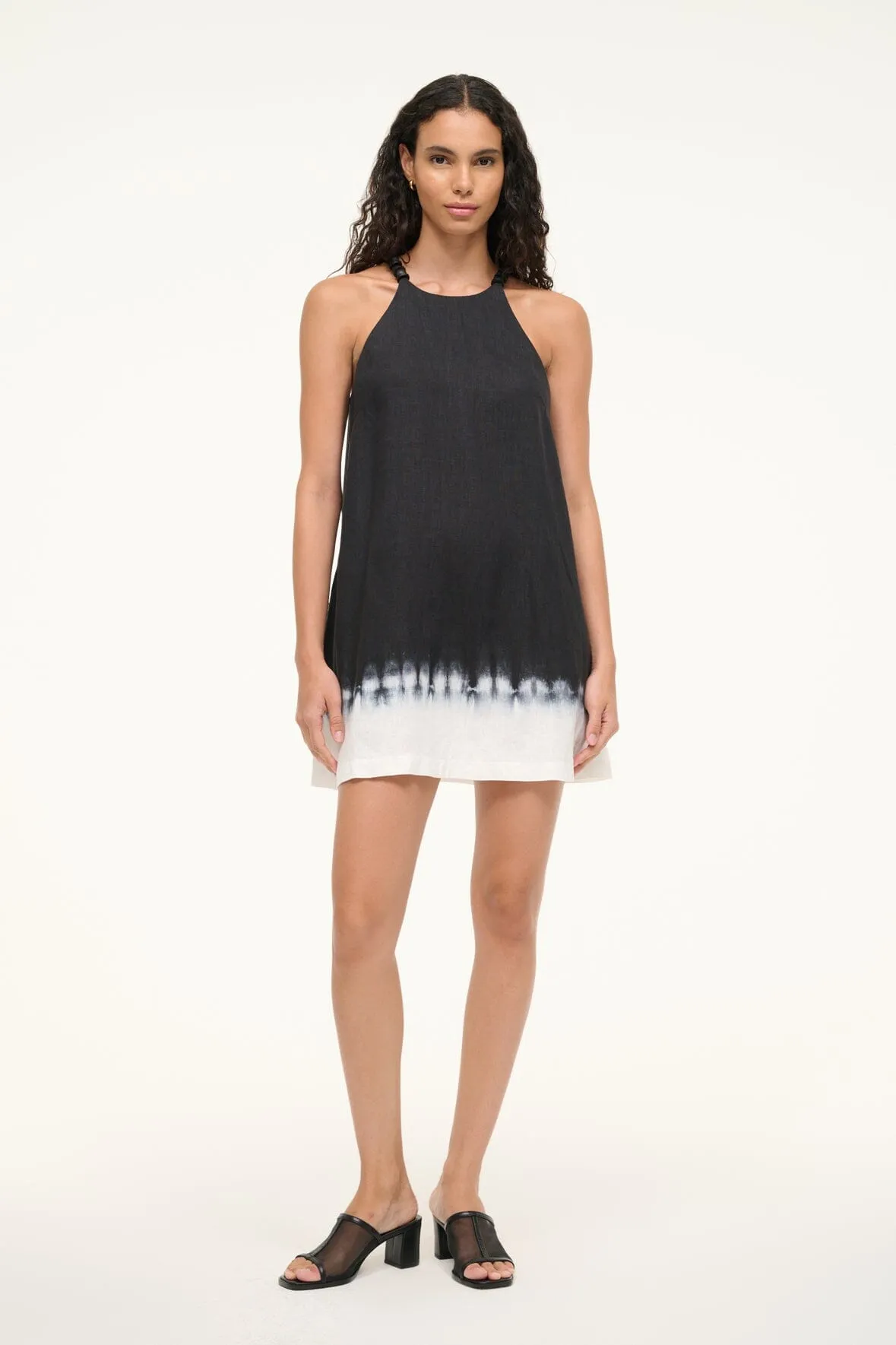 CABO LINEN DRESS | ONYX TIE DYE