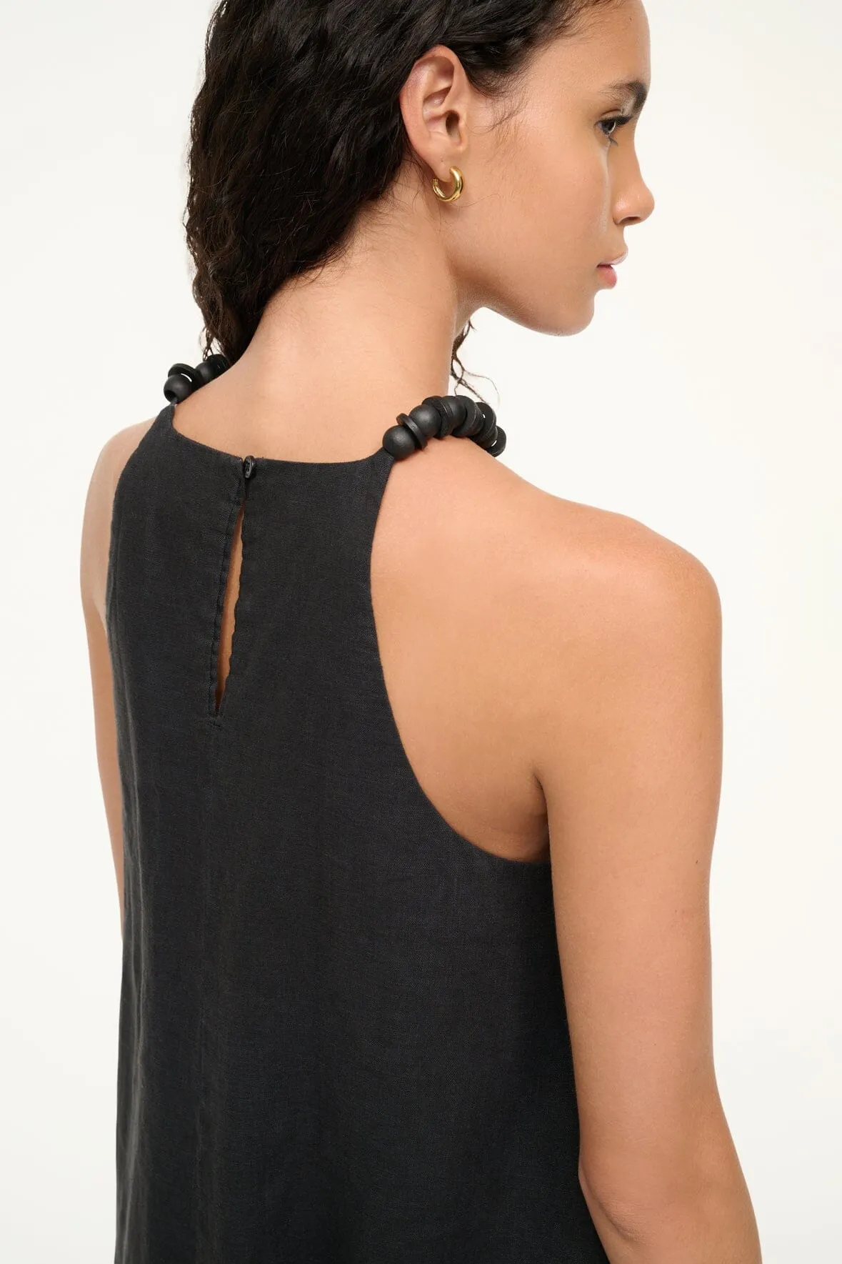CABO LINEN DRESS | ONYX TIE DYE