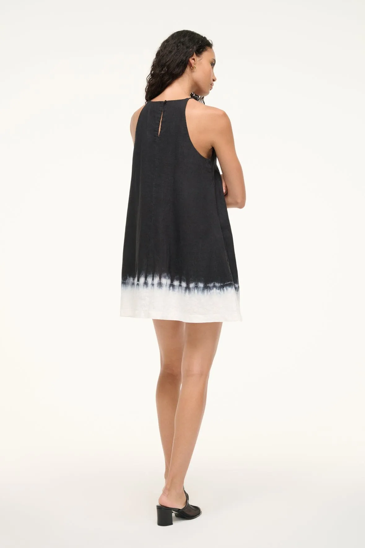 CABO LINEN DRESS | ONYX TIE DYE