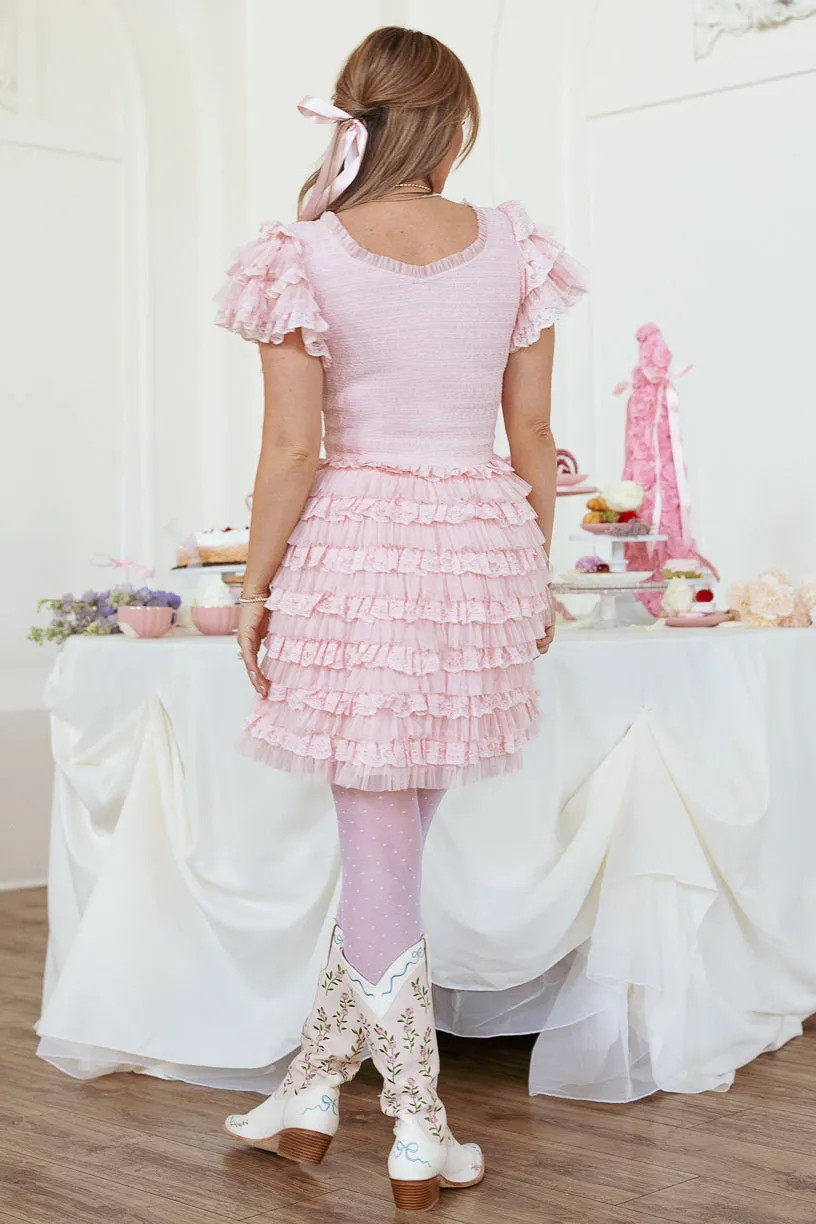 Cindy Short Dress in Pink - FINAL SALE