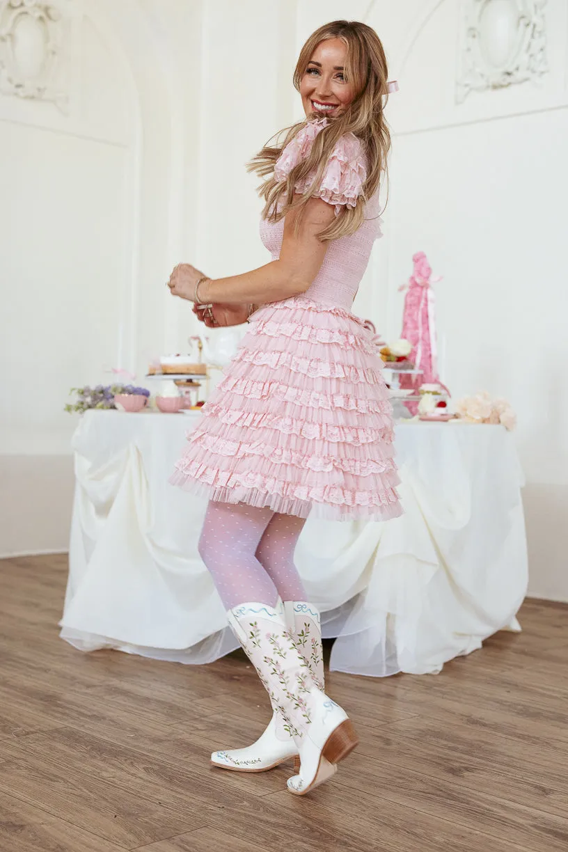 Cindy Short Dress in Pink - FINAL SALE