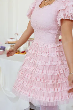 Cindy Short Dress in Pink - FINAL SALE