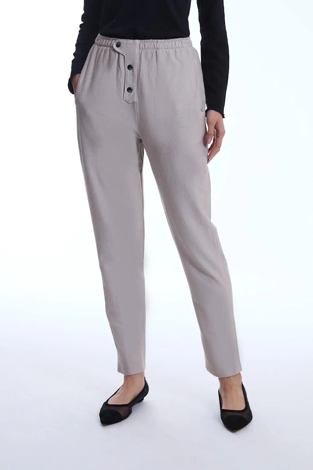 Cotton Beige Trousers