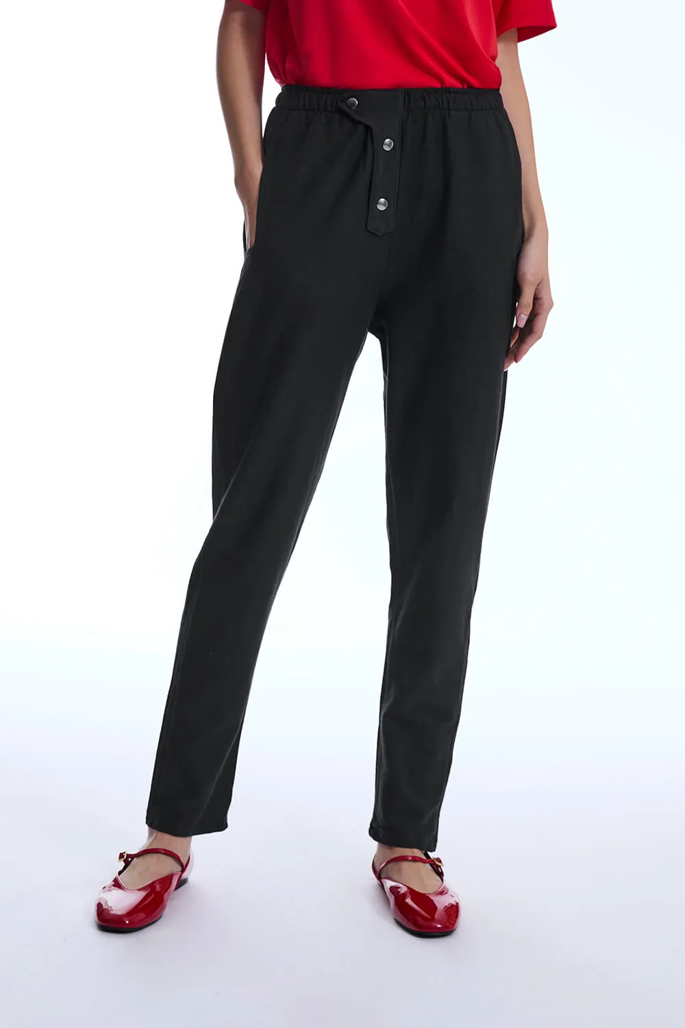 Cotton Black Trousers