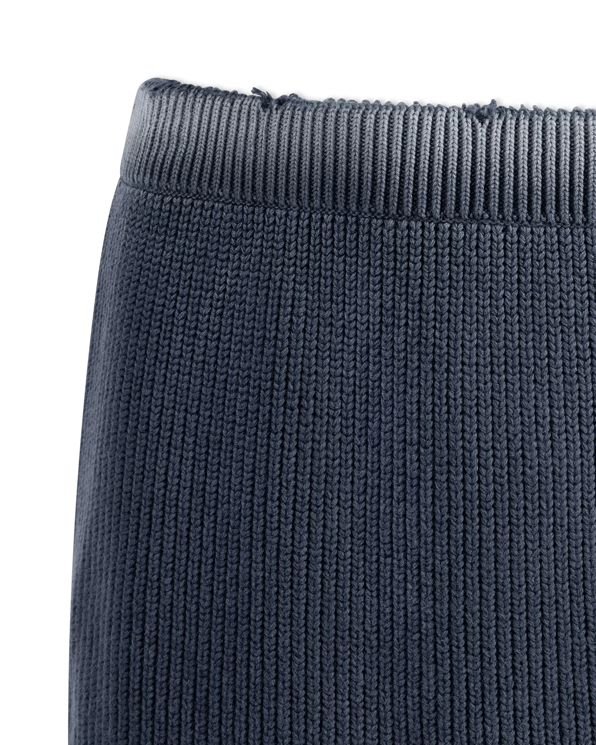 Cotton Ribbed Midi Skirt