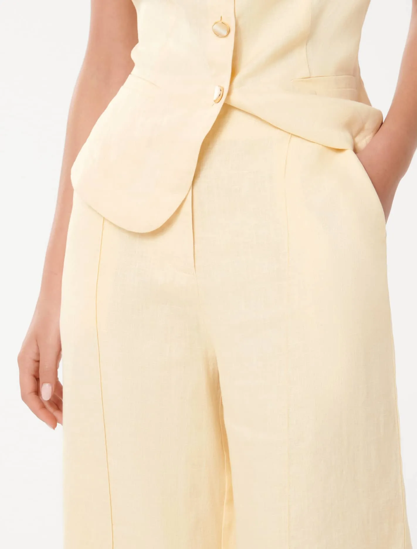 Cynthia Linen Wide Leg Pants