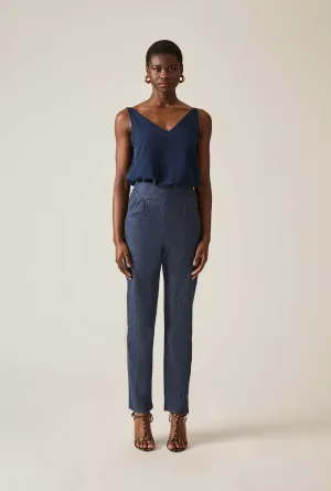 Denim Pin Tuck Jeans