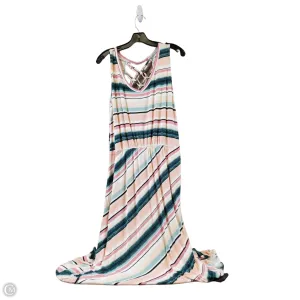 Dress Casual Maxi By Maurices In Green & Pink, Size: L