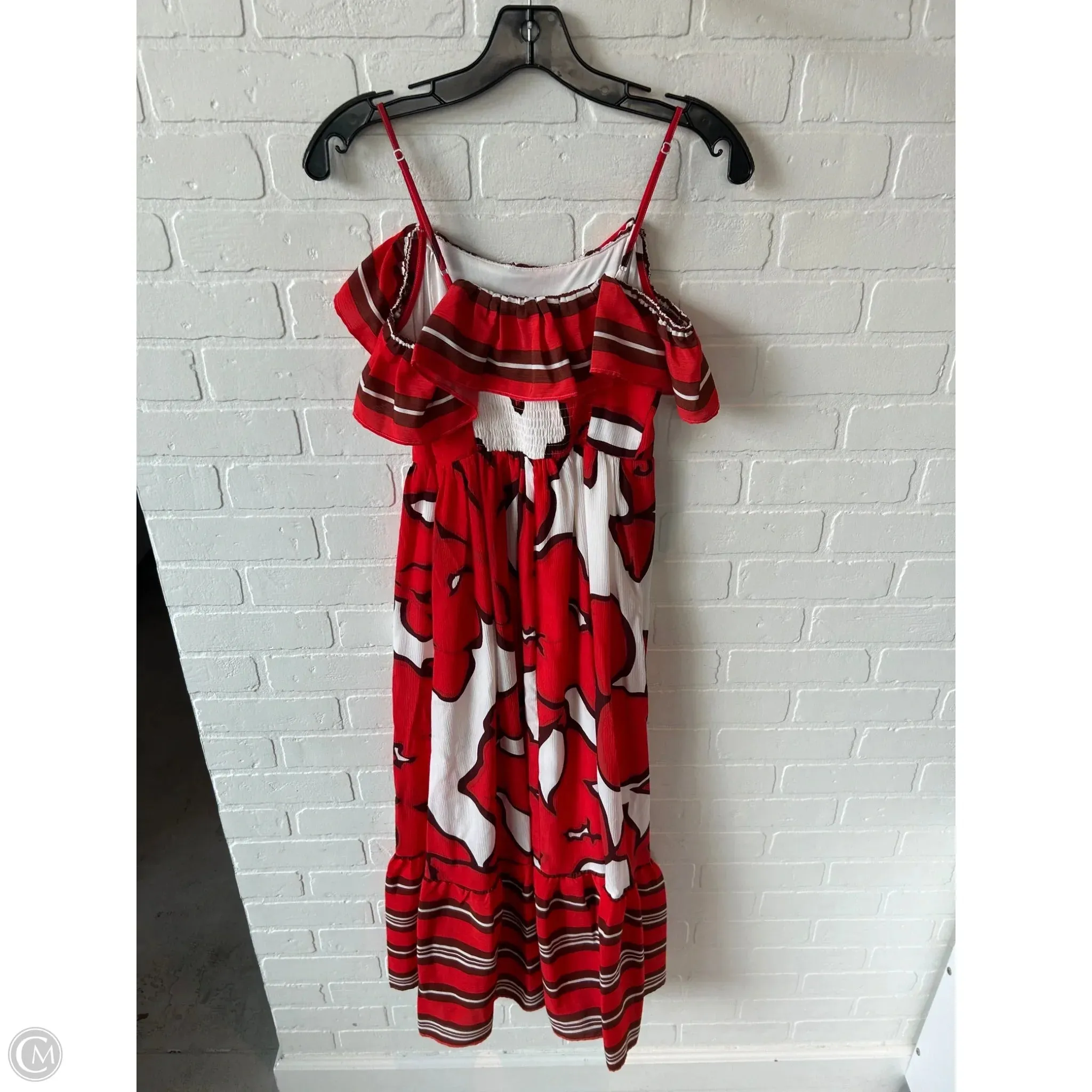 Dress Casual Maxi By Nine West In Brown & Red, Size: S