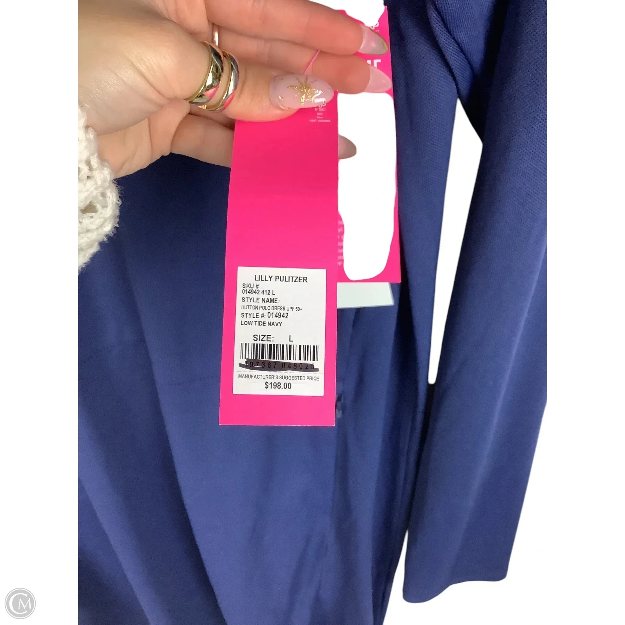Dress Designer By Lilly Pulitzer In Navy, Size: L