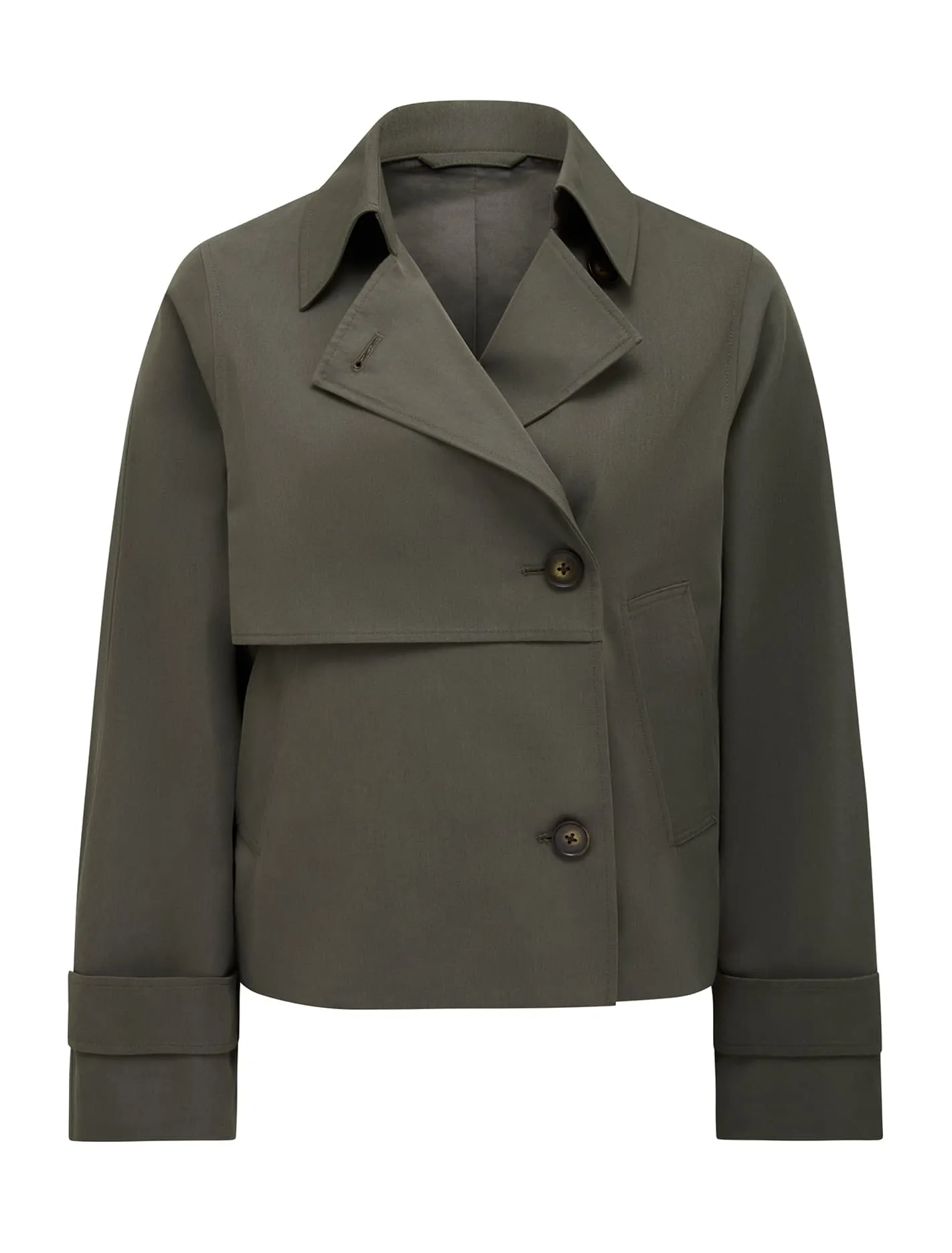 Ebony Cropped Trench Coat