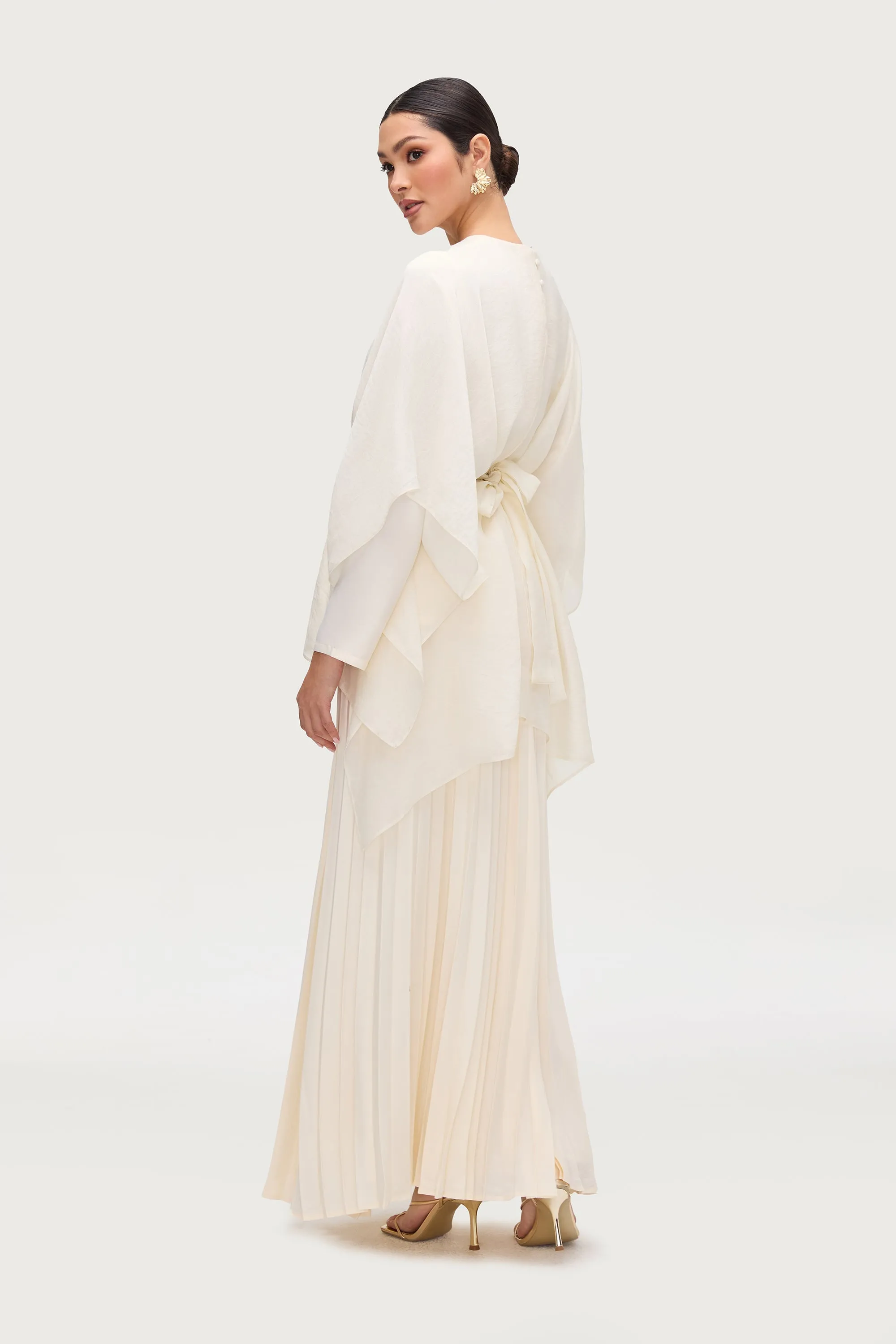 Ethereal Tie Waist Top - Moonbeam