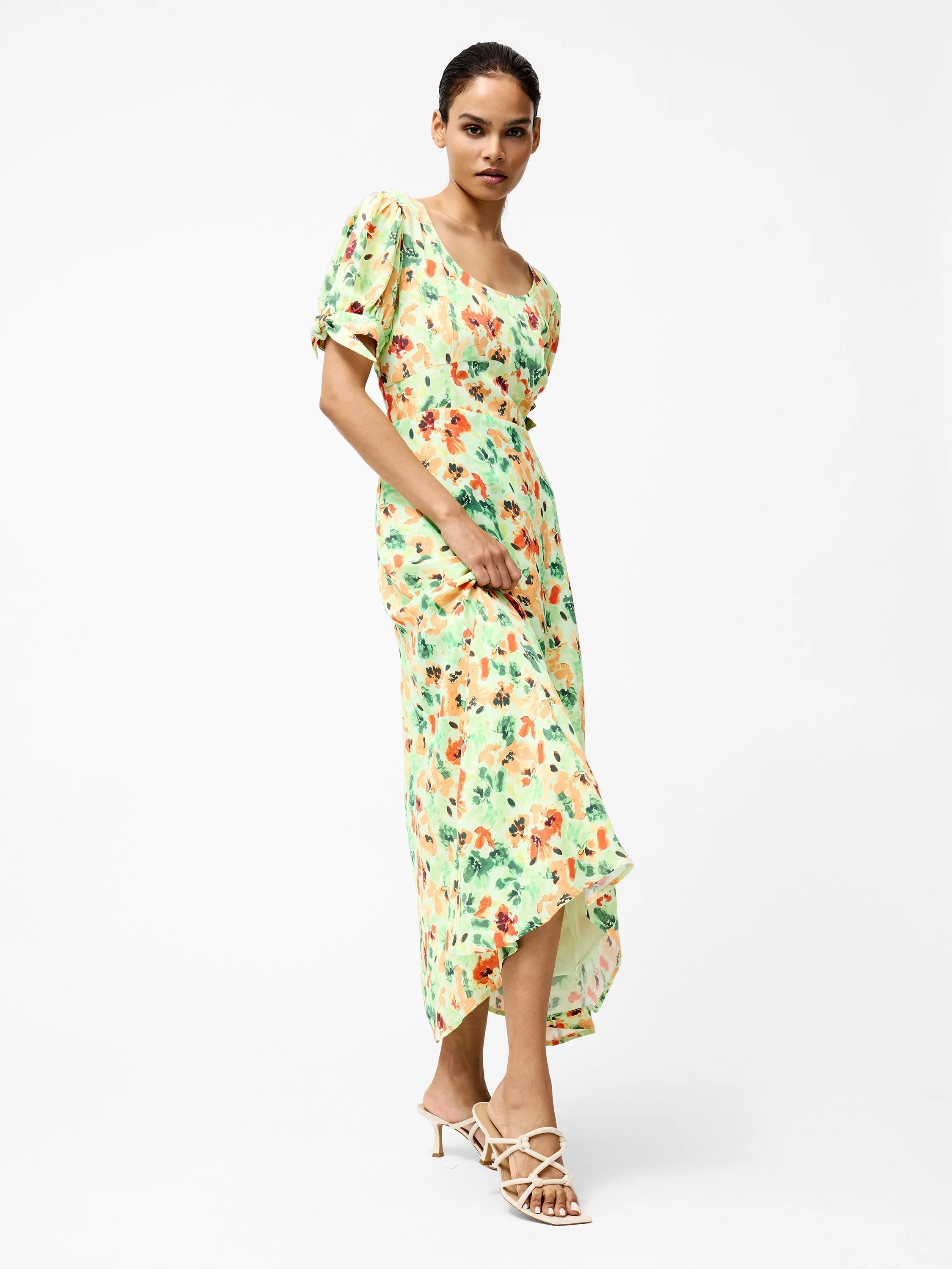 Eve Crepe Scoop Neck Midi Dress