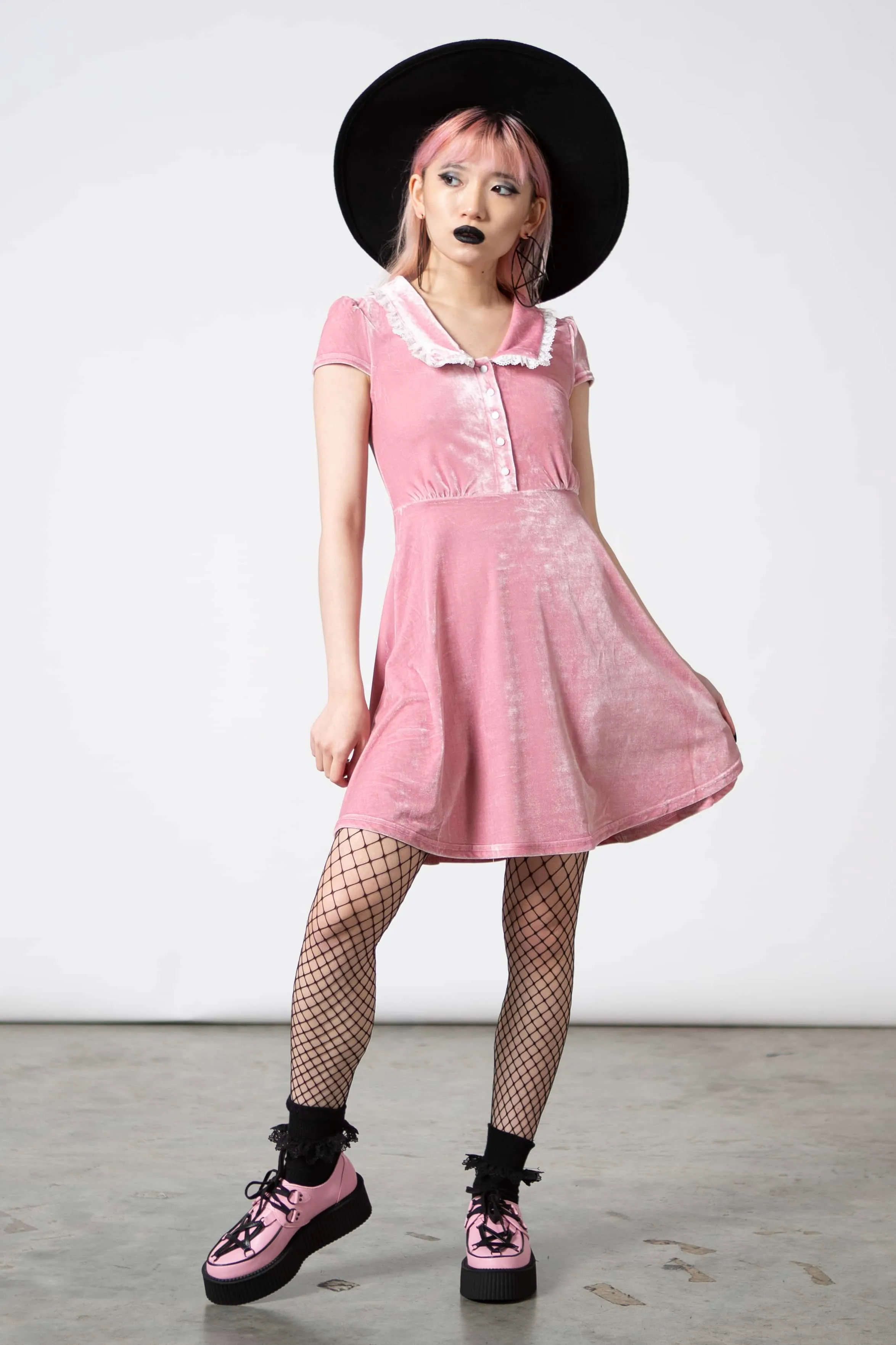 Every Mourning Collar Dress [PASTEL PINK]