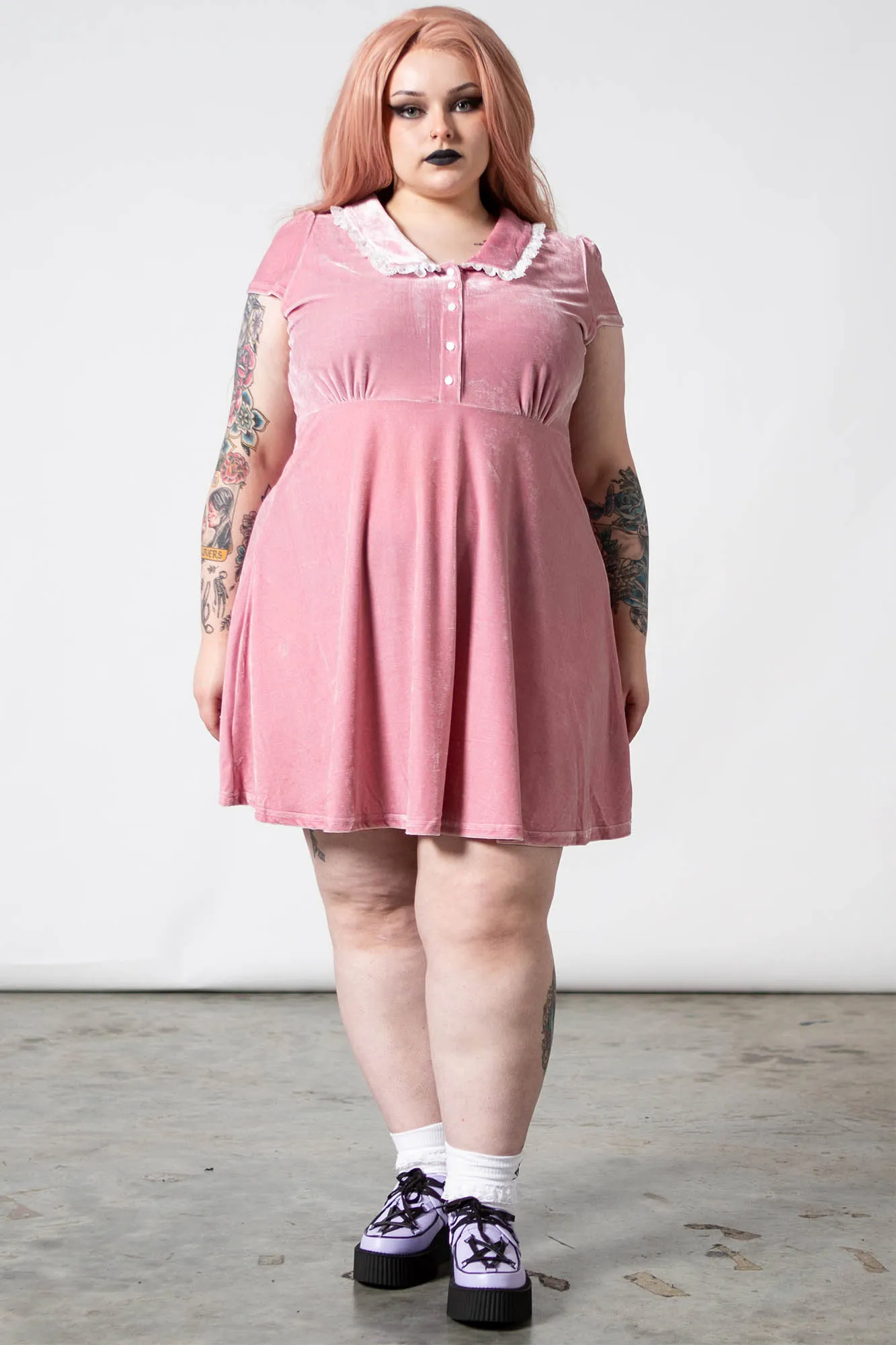 Every Mourning Collar Dress [PASTEL PINK]