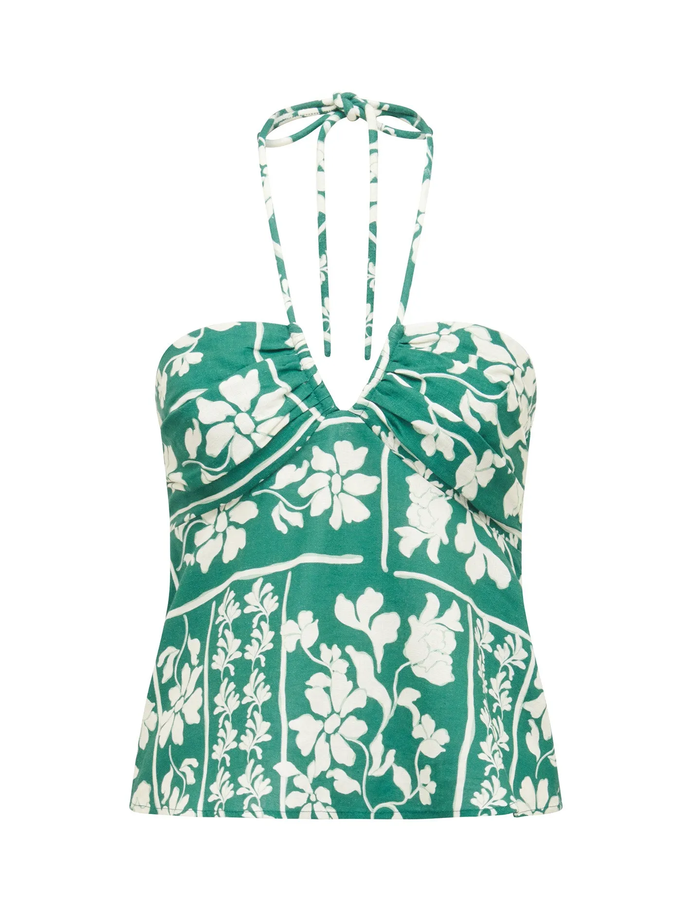 Fallon Halter Print Top