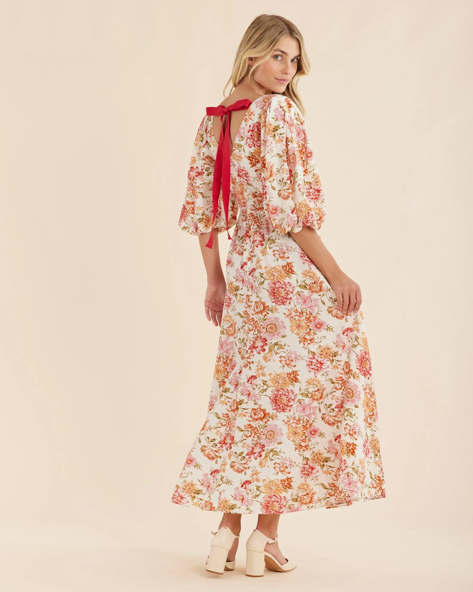 Florine Boat Neck Midi Dress