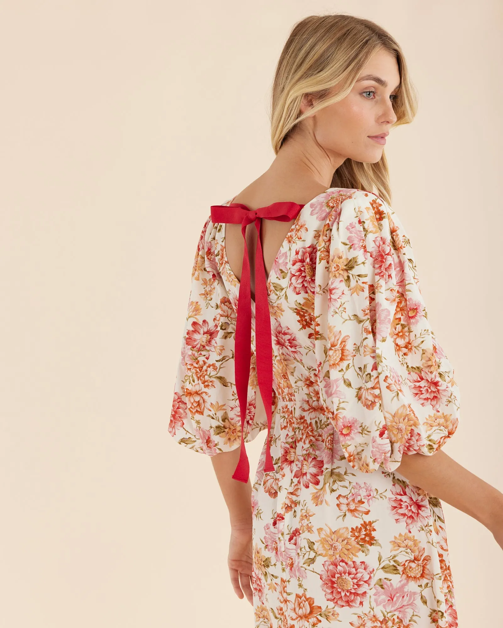 Florine Boat Neck Midi Dress