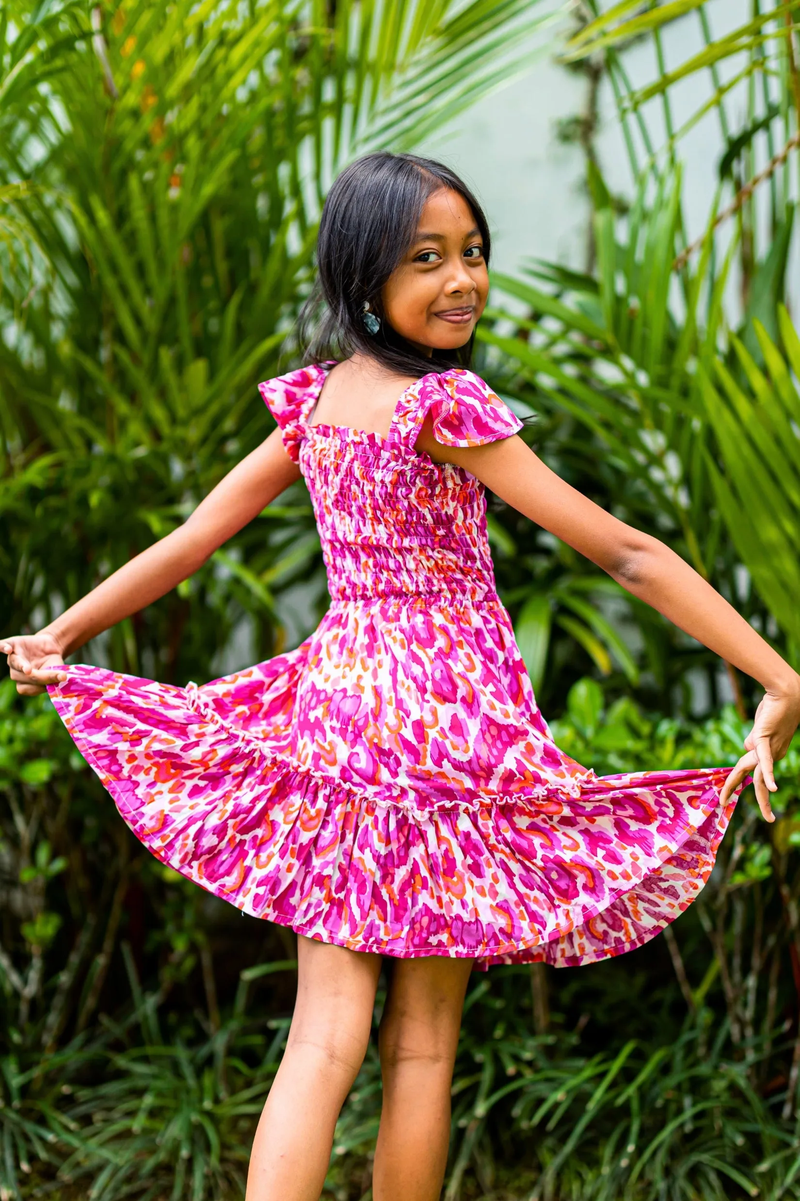 Girl's Matilda Dress / Magenta
