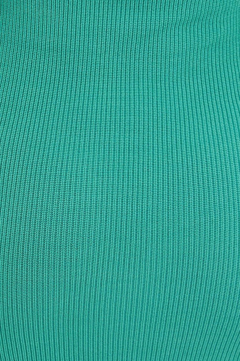 Green Sweetheart Neckline Bandeau Knit Bodycon Dress