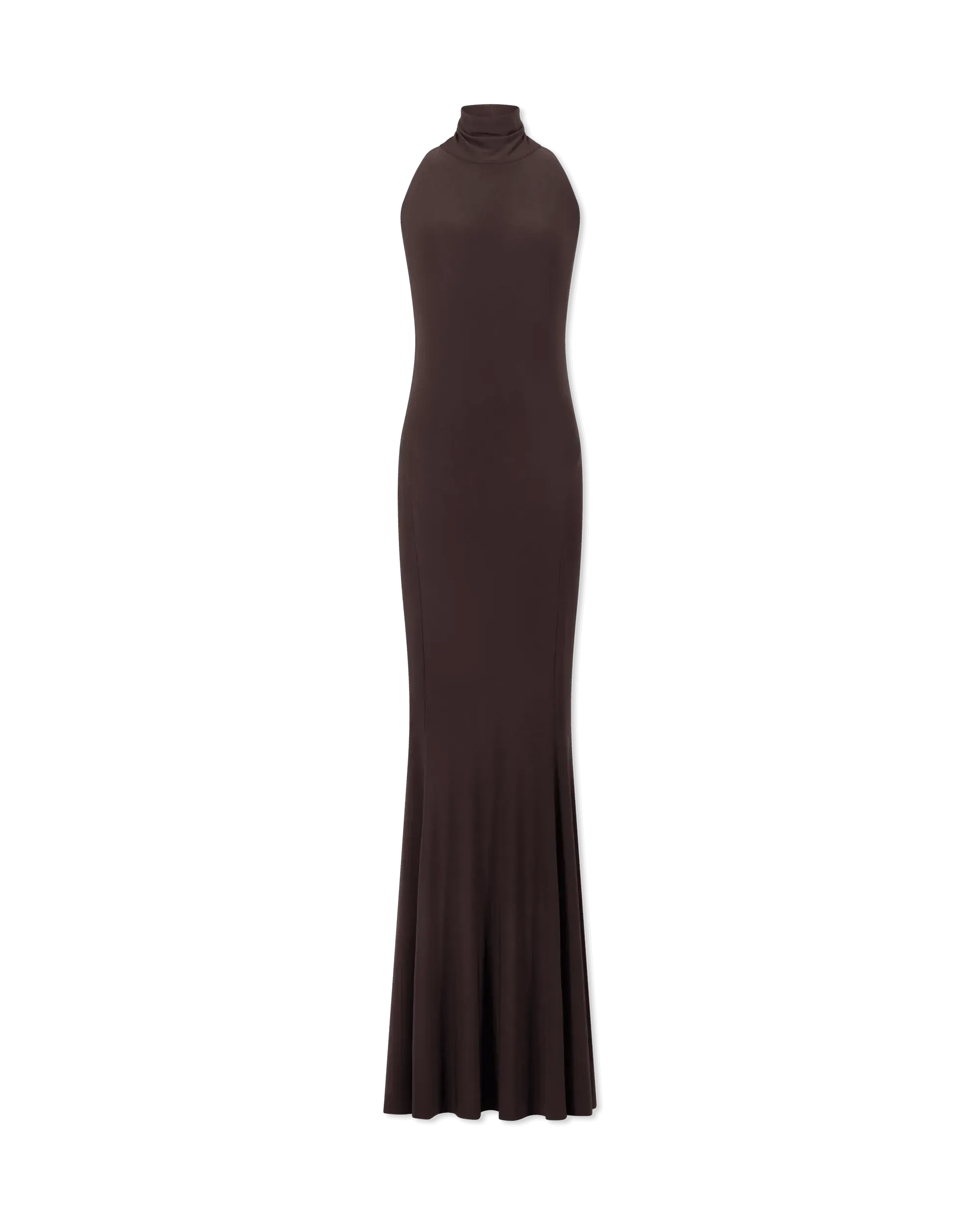 Halter Turtleneck Fish Tail Gown